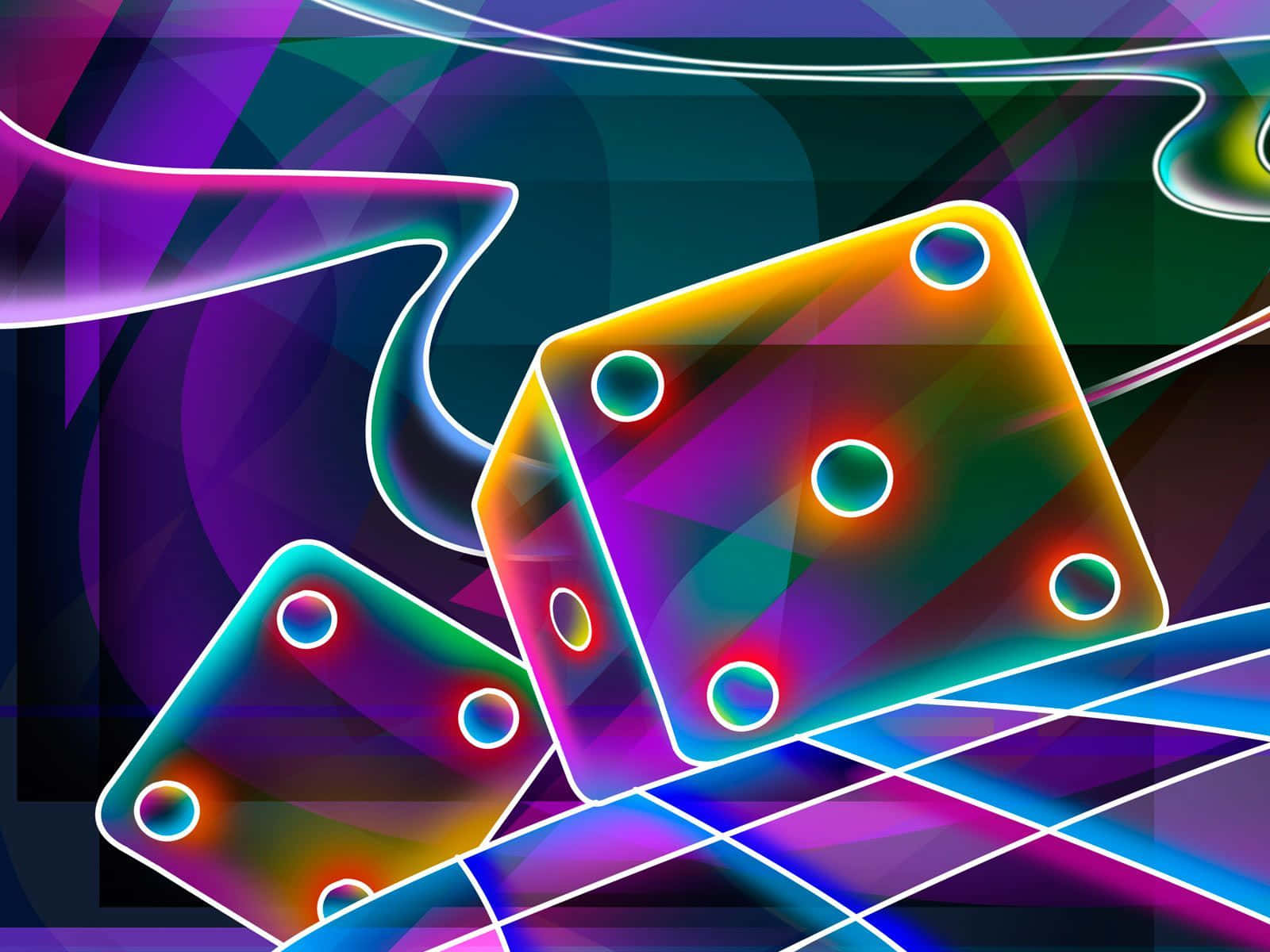 Download A Bright Neon Glow in an Abstract Background Wallpaper