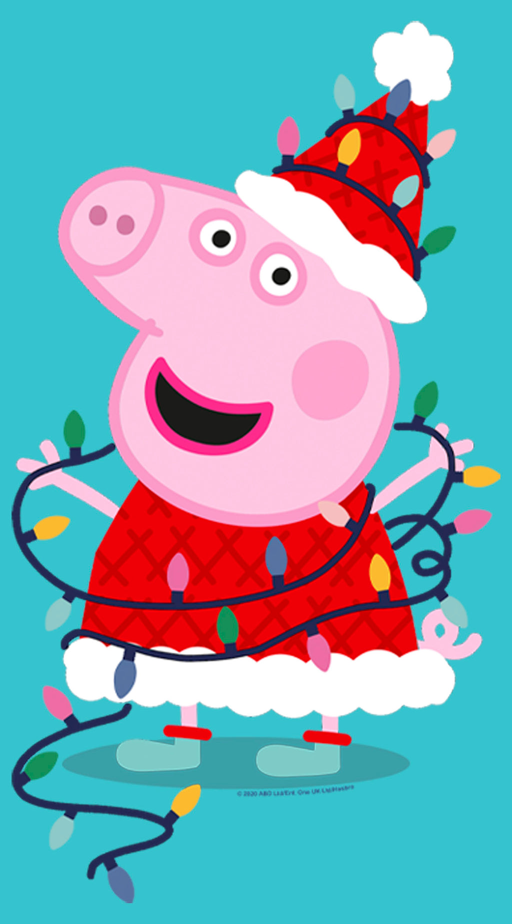 Girl's Peppa Pig Christmas Lights T Shirt