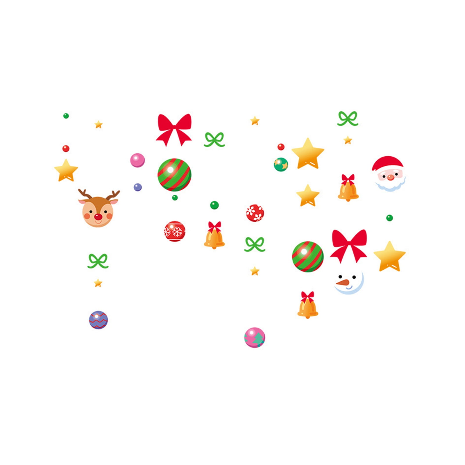 YUEHAO Stickers Merry Christmas Wallpaper Cartoon Santa Snowman Pendant Shopping Mall Wall Sticker Glass Window Stickers home decor
