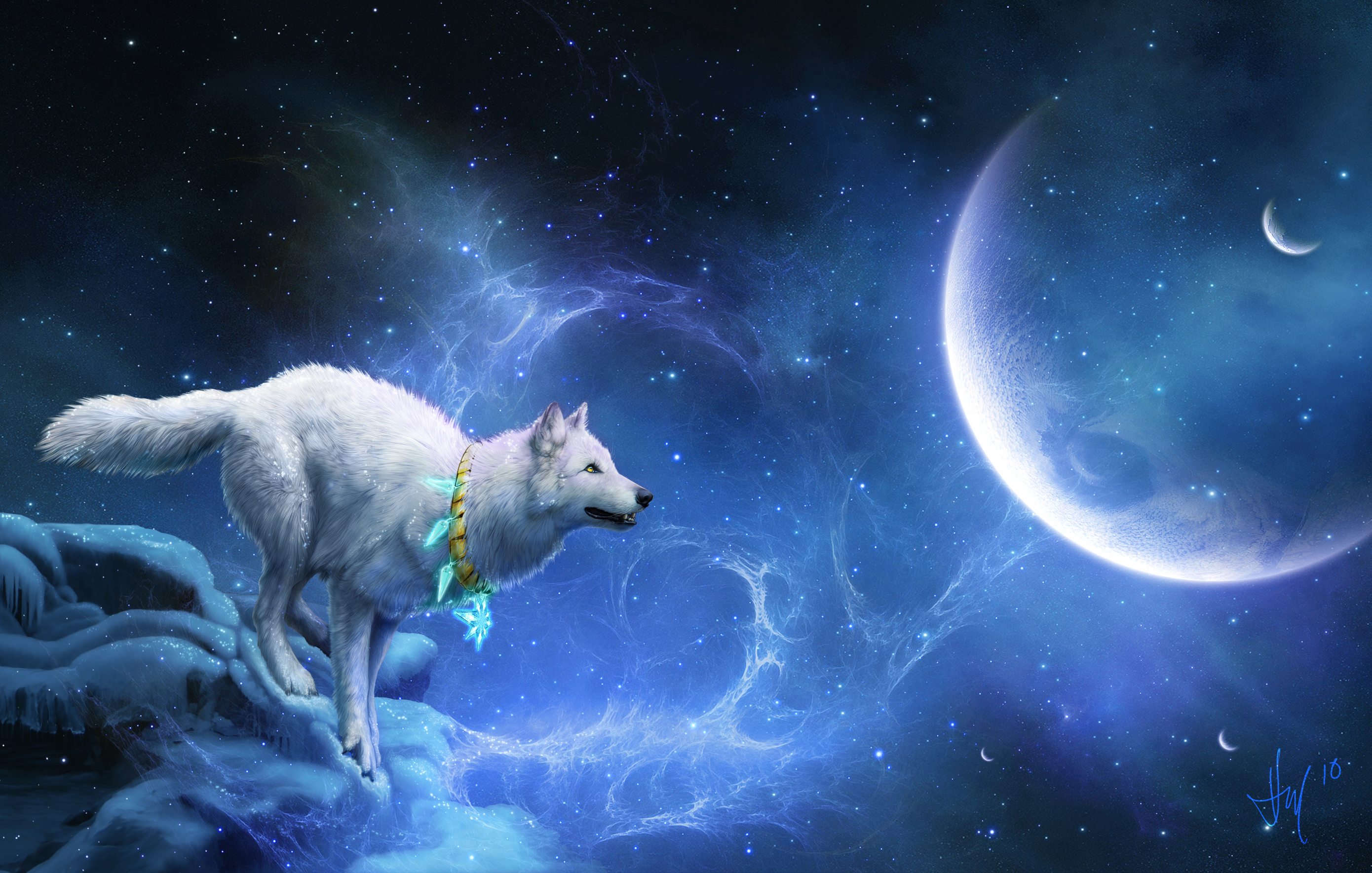 Fantasy Wolf HD Wallpaper and Background