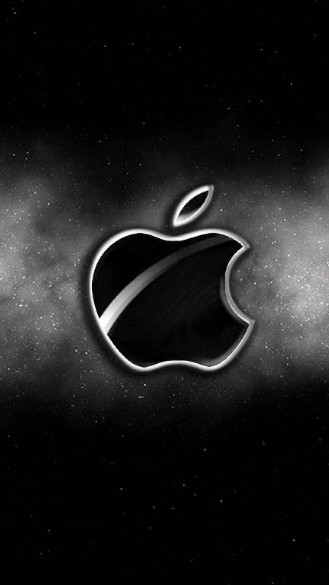 Pure black apple logo Wallpaper Download