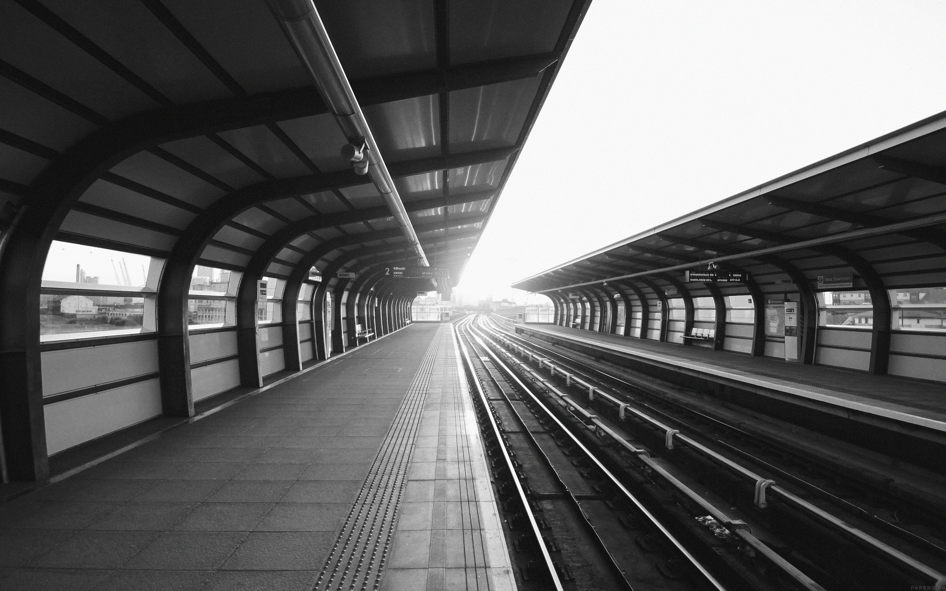 wallpaper for desktop, laptop. train station s charles city dark bw sun