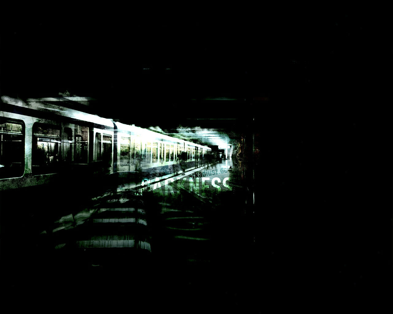 HD desktop wallpaper: Dark, Creepy, Tunnel, Train, Subway download free picture