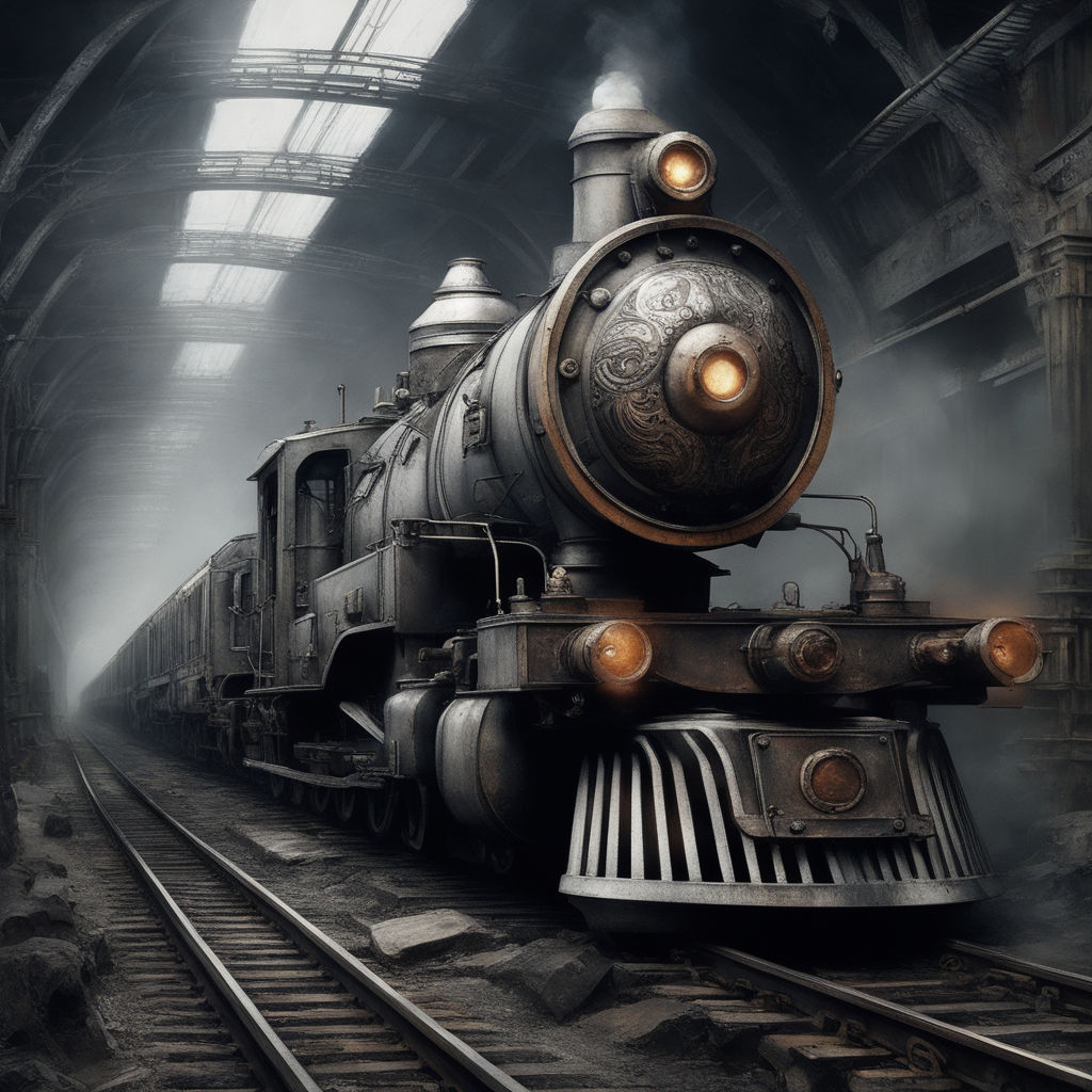 creepy dark train tunnel in the swamp