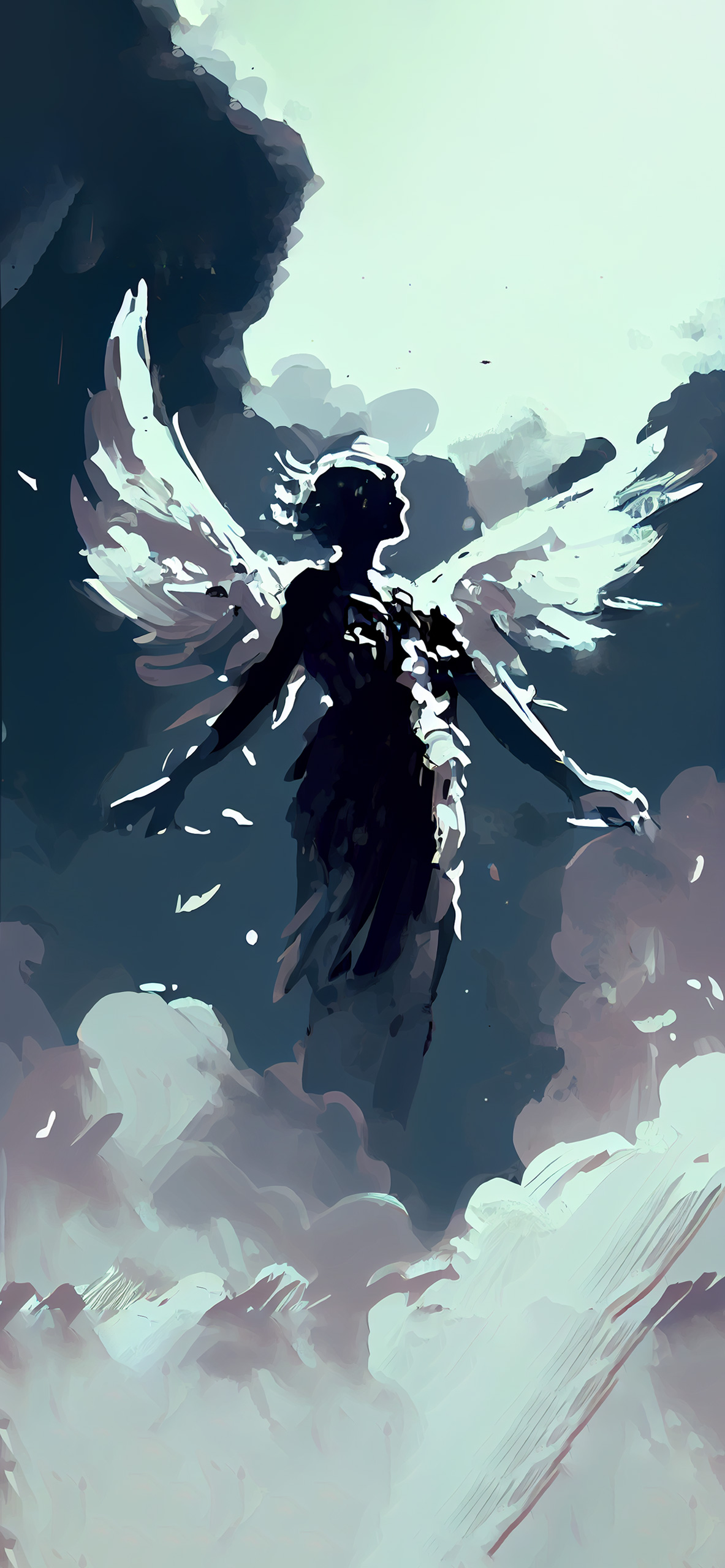 Angel in Sky Art Wallpaper