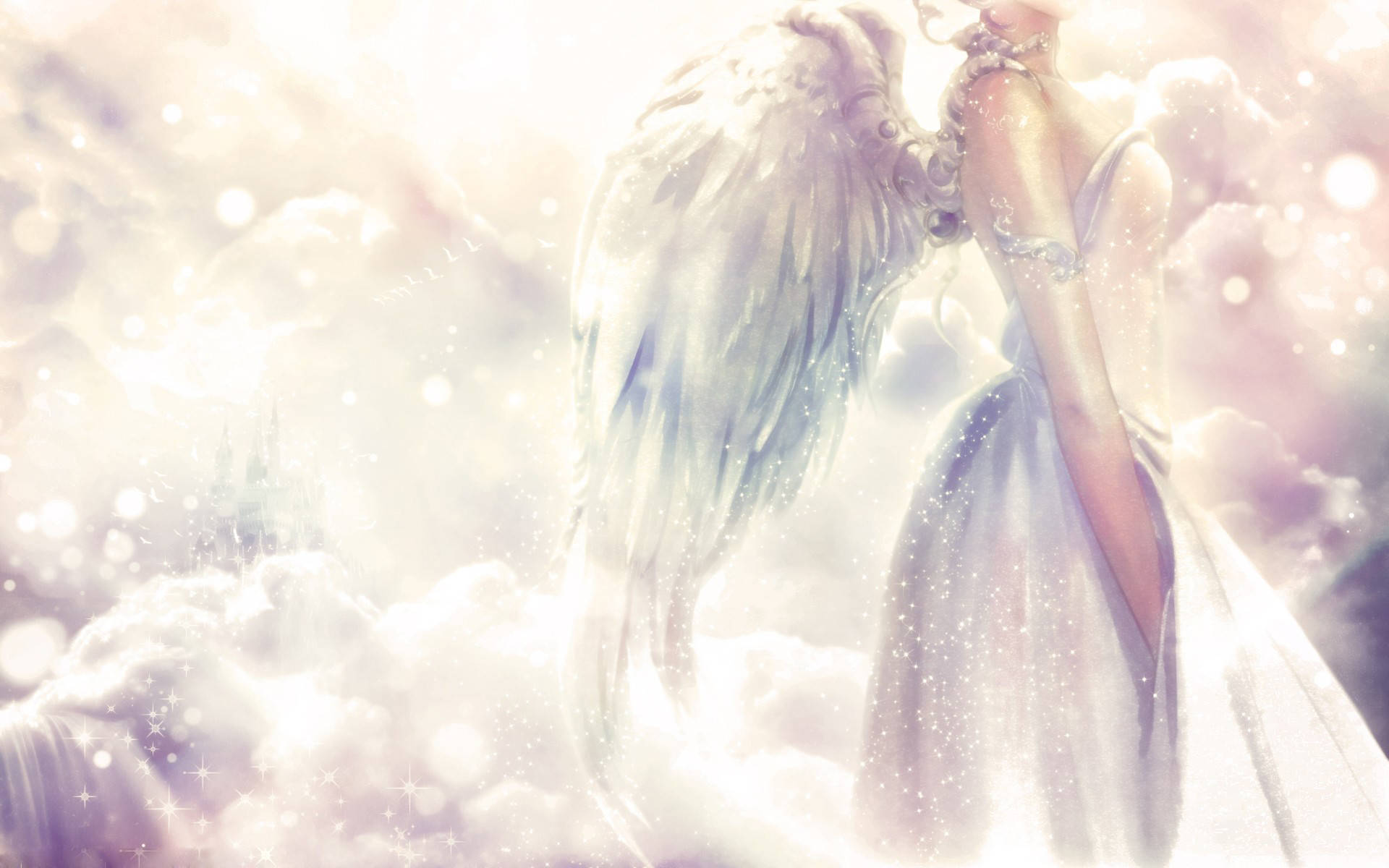 Download Shining Fantasy Beautiful Angel Wallpaper