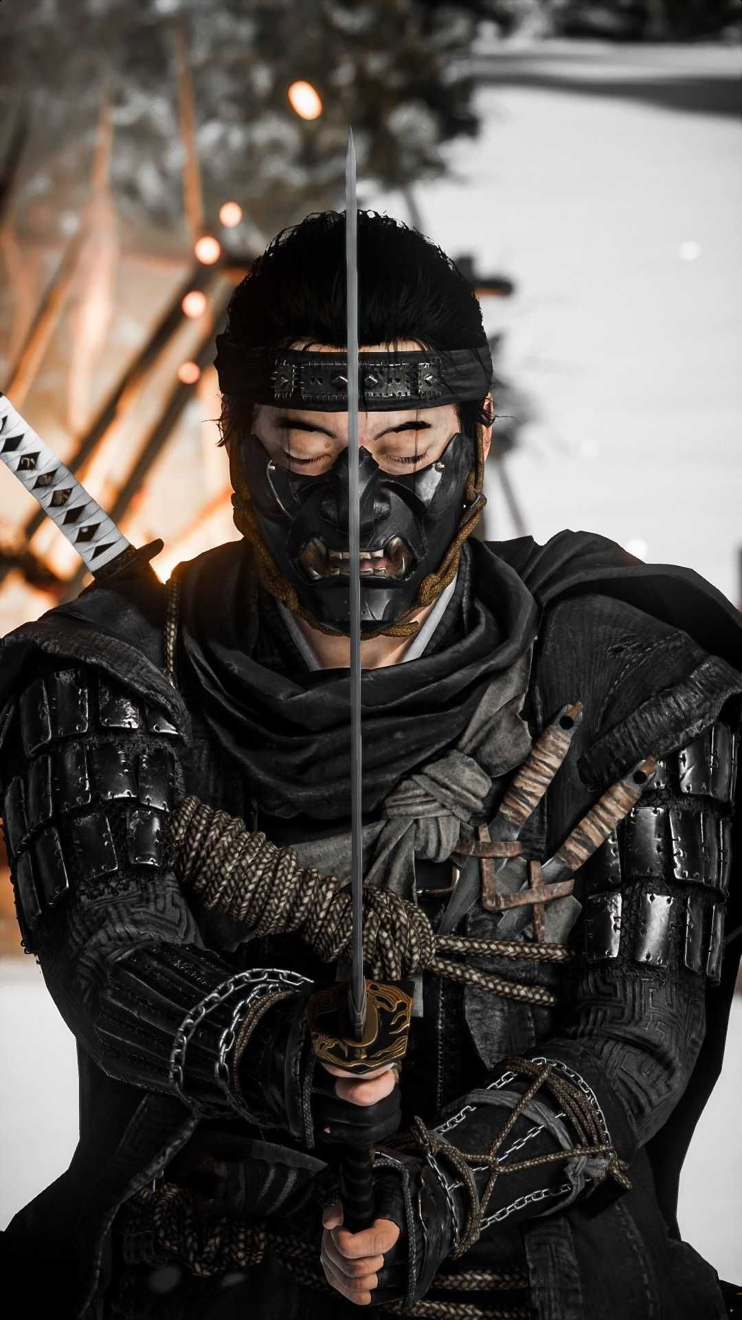 Download Free Ghost of Tsushima iPhone Wallpaper. Discover more Game, Ghost of Tsushima, Jin Sakai, Samura. Ghost of tsushima, Samurai artwork, Samurai wallpaper