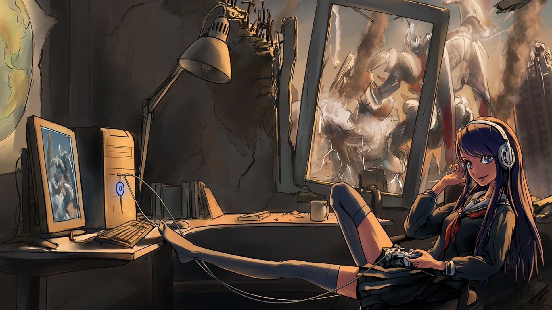 Anime PC Gaming HD Wallpaper Free Download