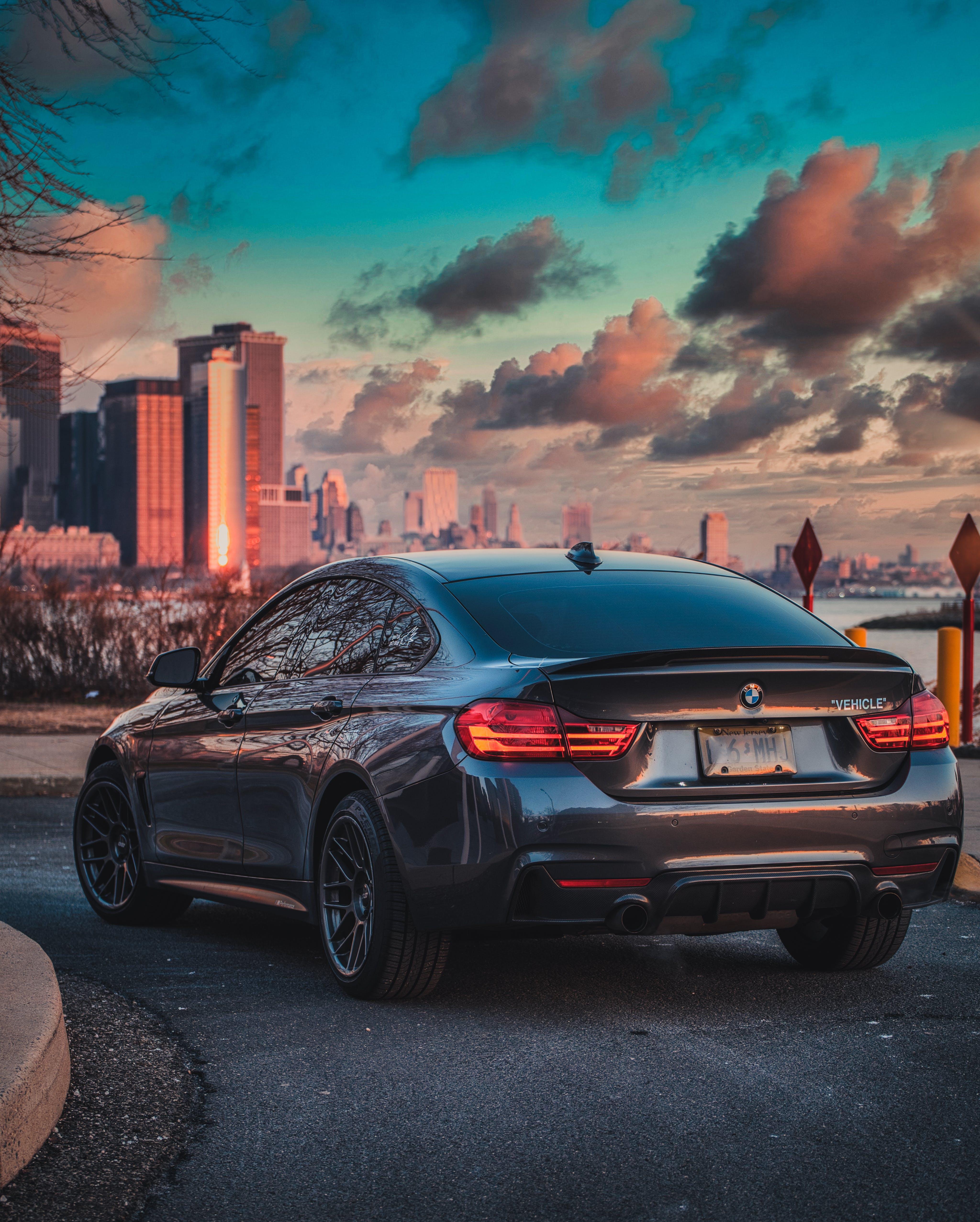 Black Bmw M3 Coupe on Road · Free