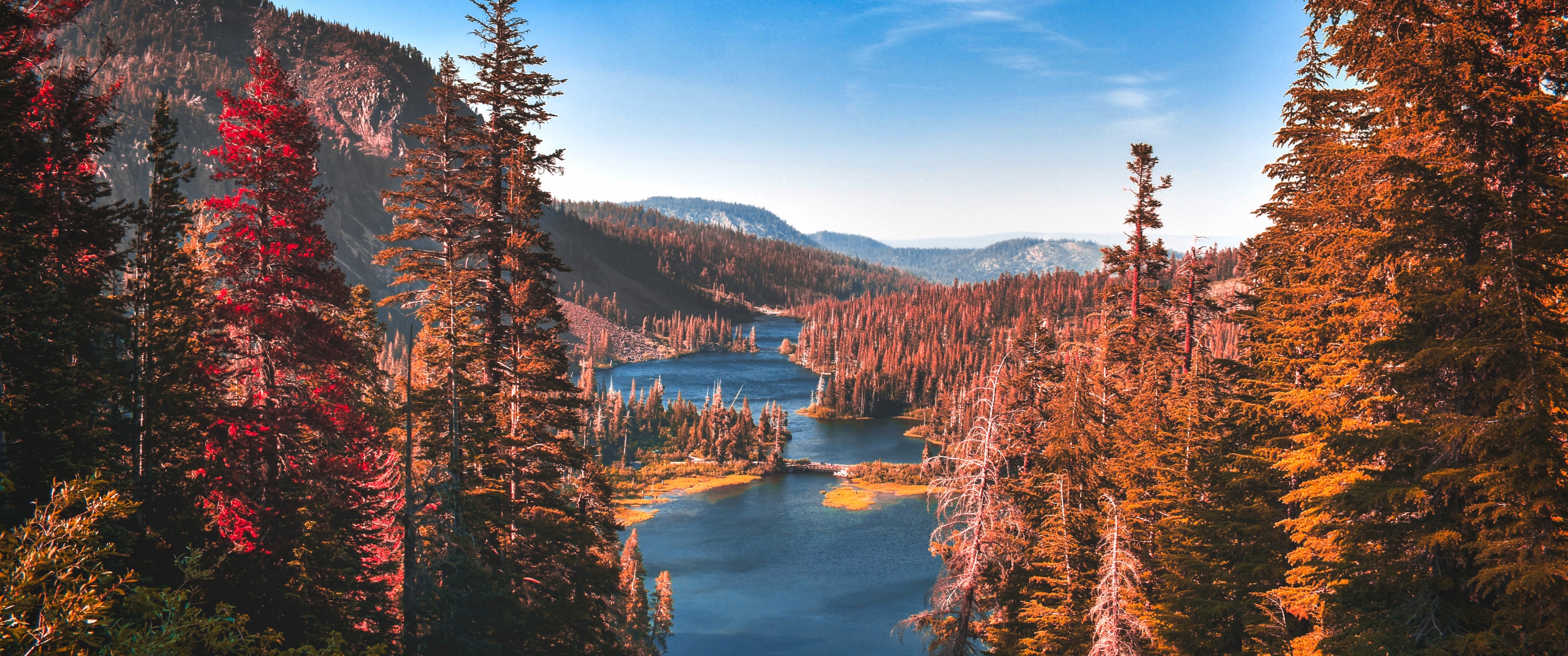 Yosemite National Park Wallpaper 4K, River, Forest, Autumn