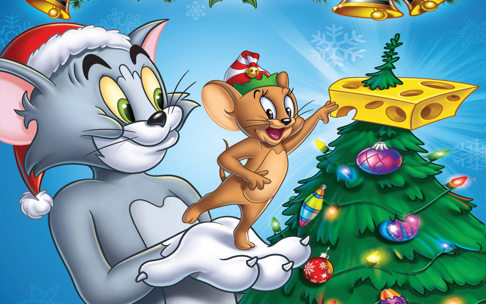 Download Tom And Jerry Cute Christmas Wallpaper