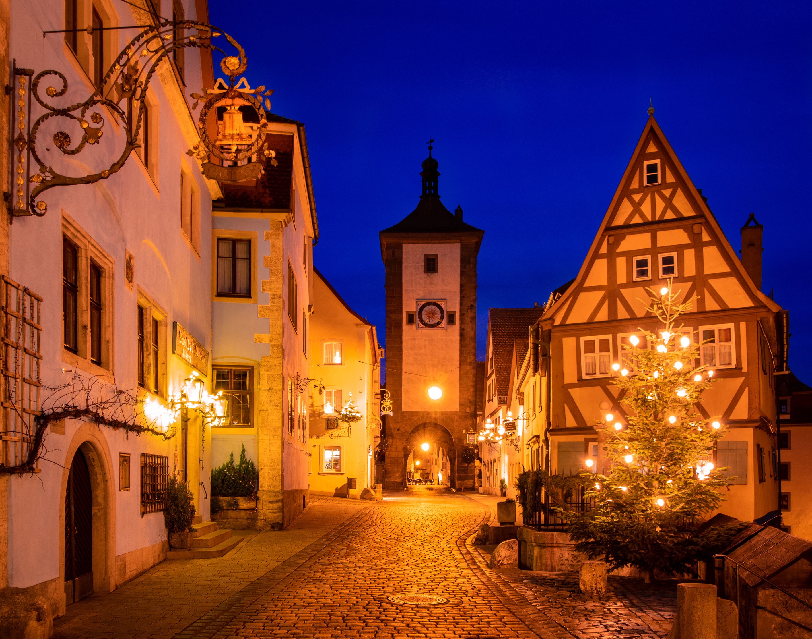 Photo Bavaria Germany Christmas Rothenburg ob der Tauber 2830x2225