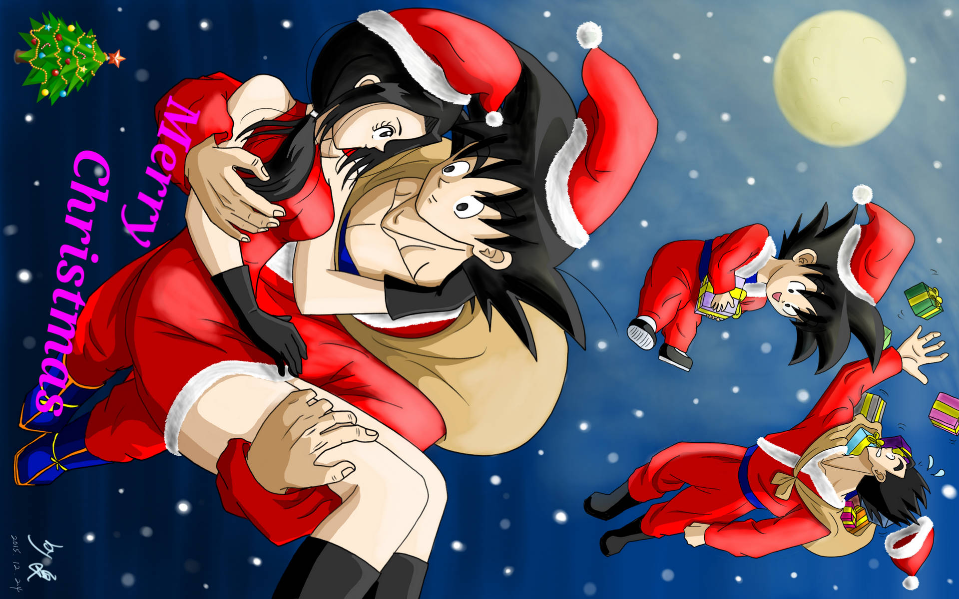 Download Dragon Ball Anime Christmas Wallpaper