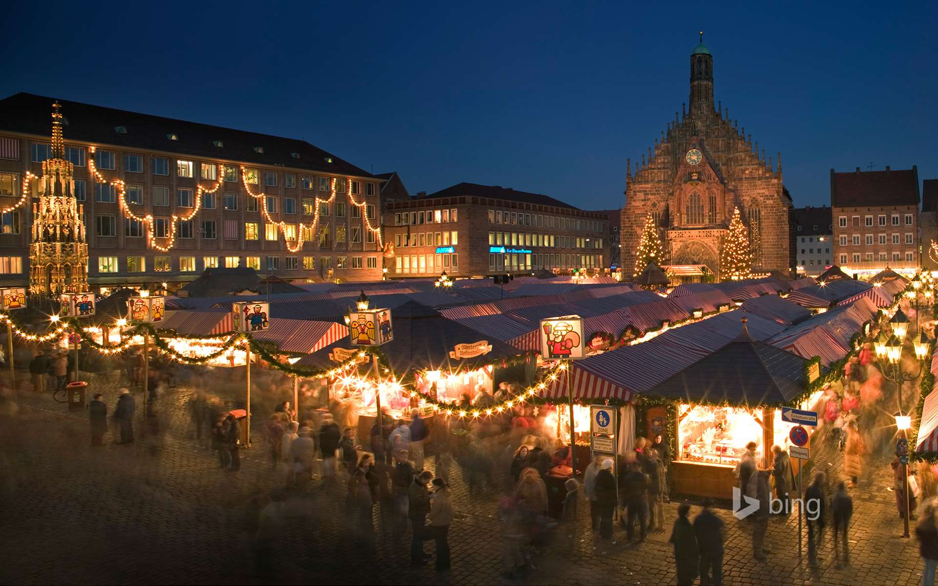 Panoramic view of the Christmas Market