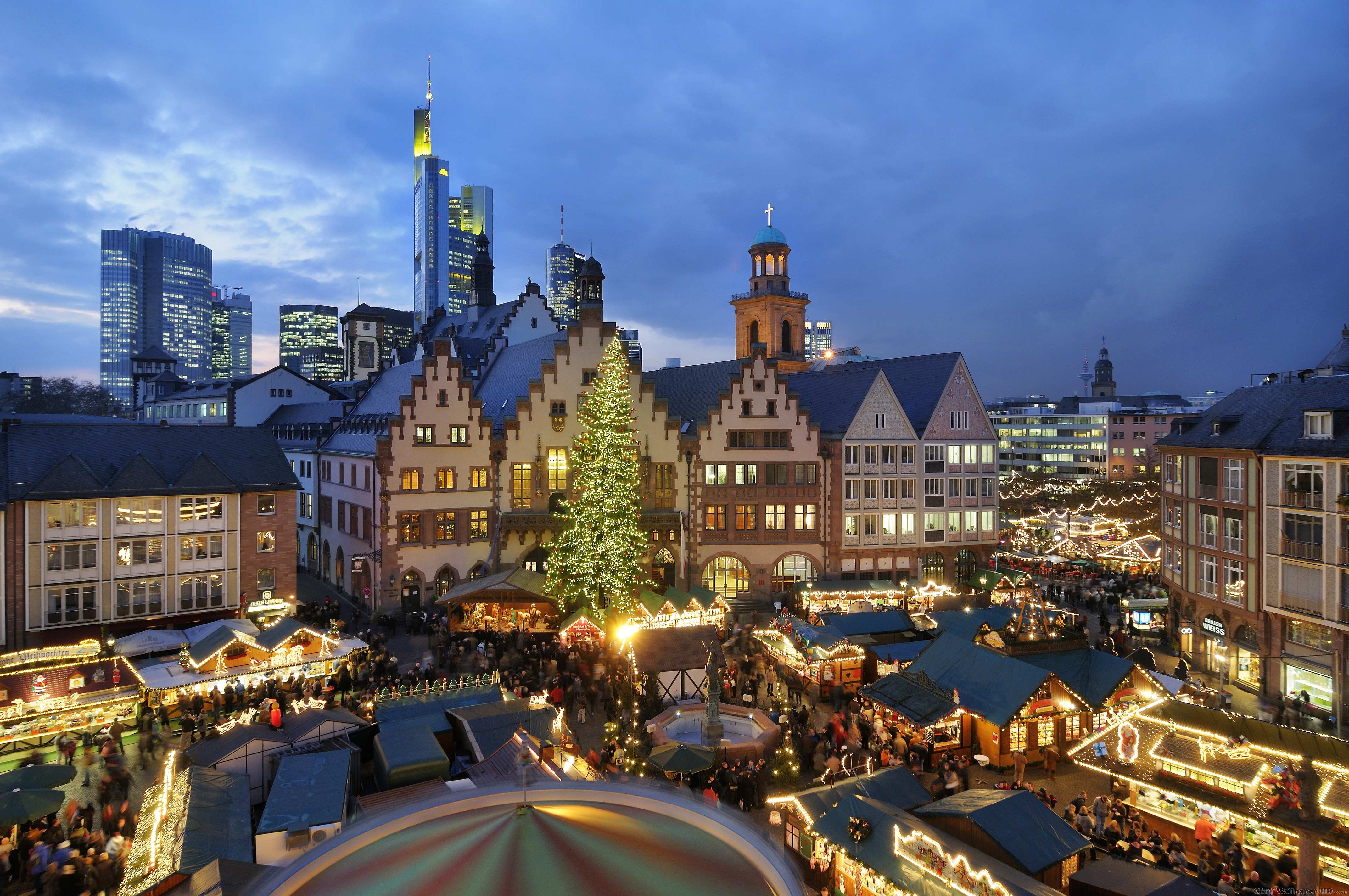Frankfurt Christmas wallpaper. Watch online urban image. Frankfurt am Main