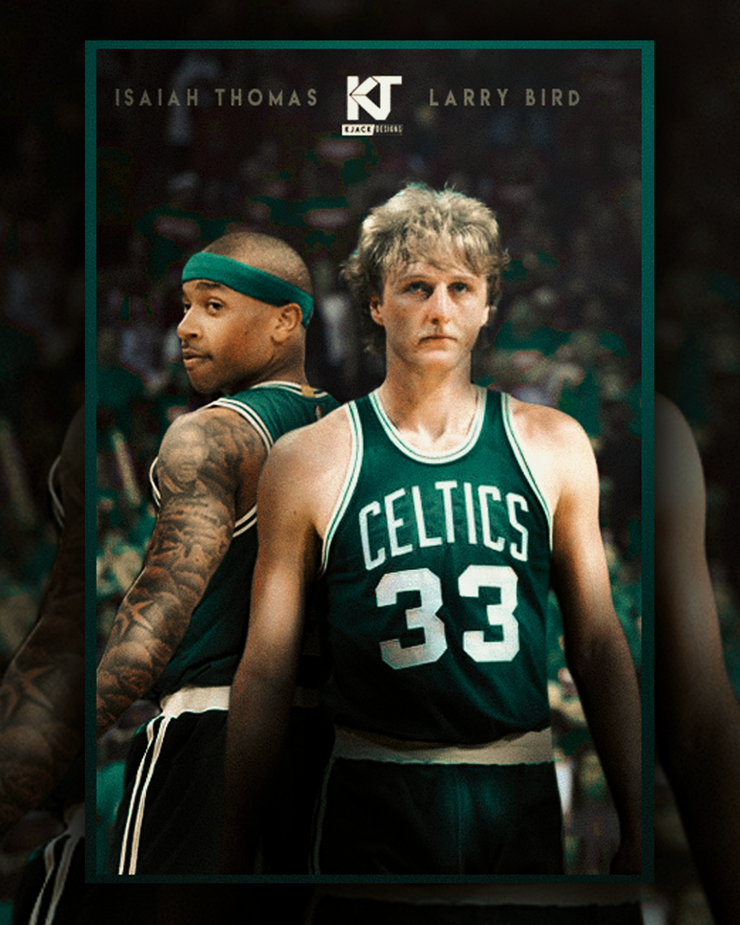Larry Bird x Isaiah Thomas Larry Bird wallpaper #KJACKDesigns. Larry bird, Isaiah thomas, Larry