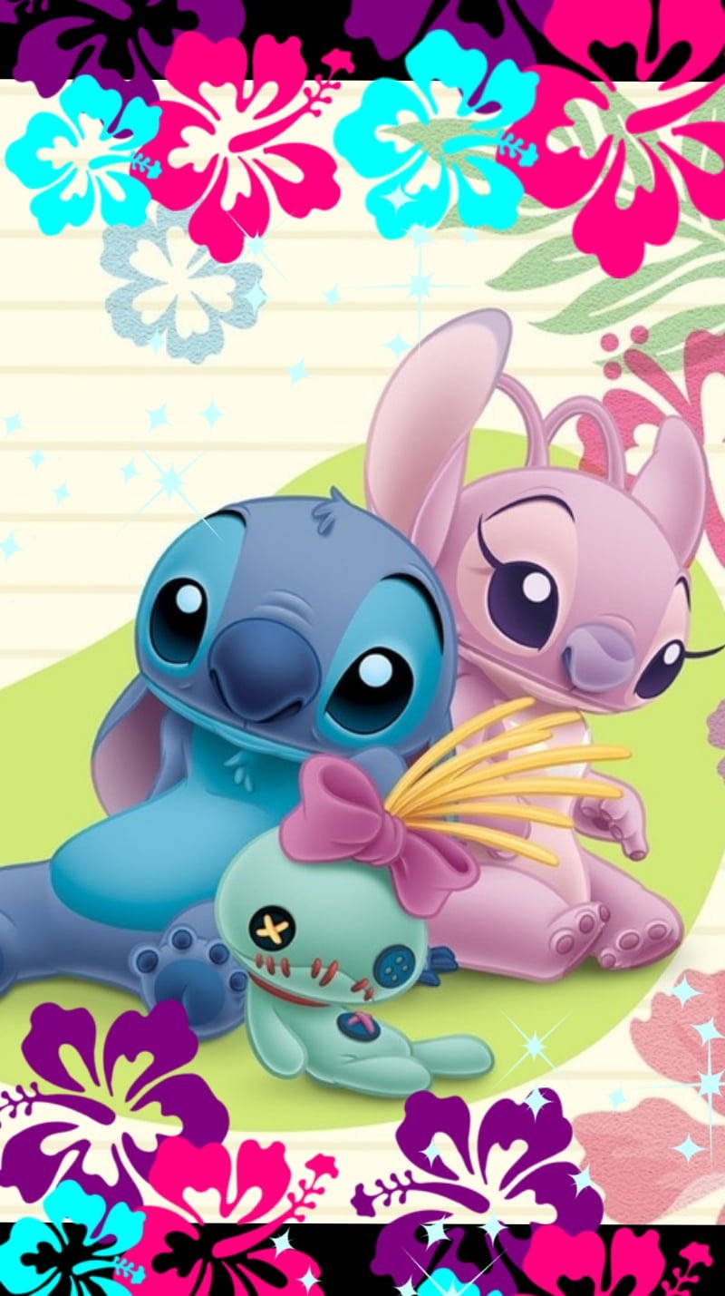 Download Lilo And Stitch iPhone Floral
