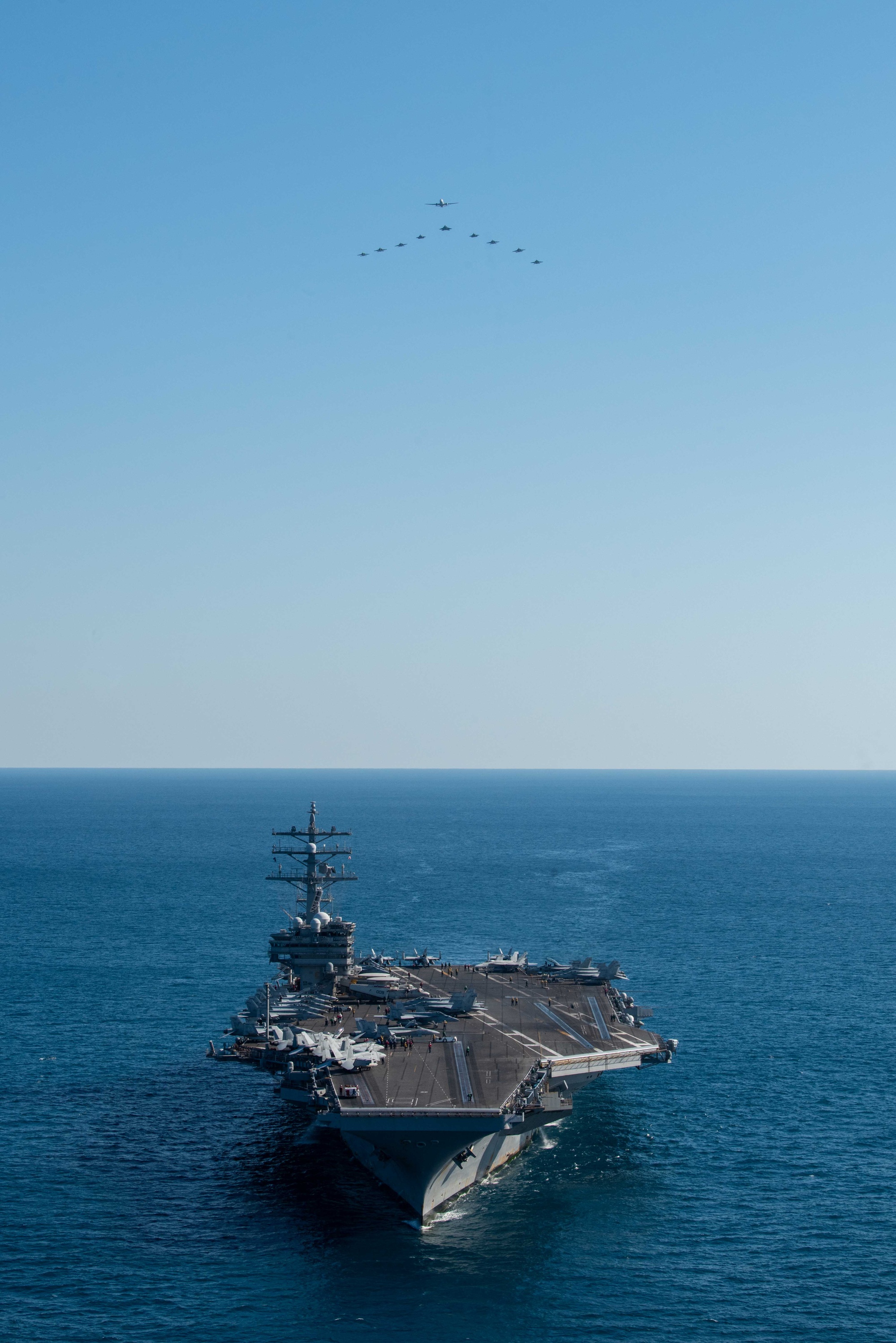 DVIDS Australian Air Force, U.S. Navy, and U.S. Air Force Aircraft fly over USS Ronald Reagan (CVN 76) in support of Talisman Sabre 23 [Image 2 of 2]