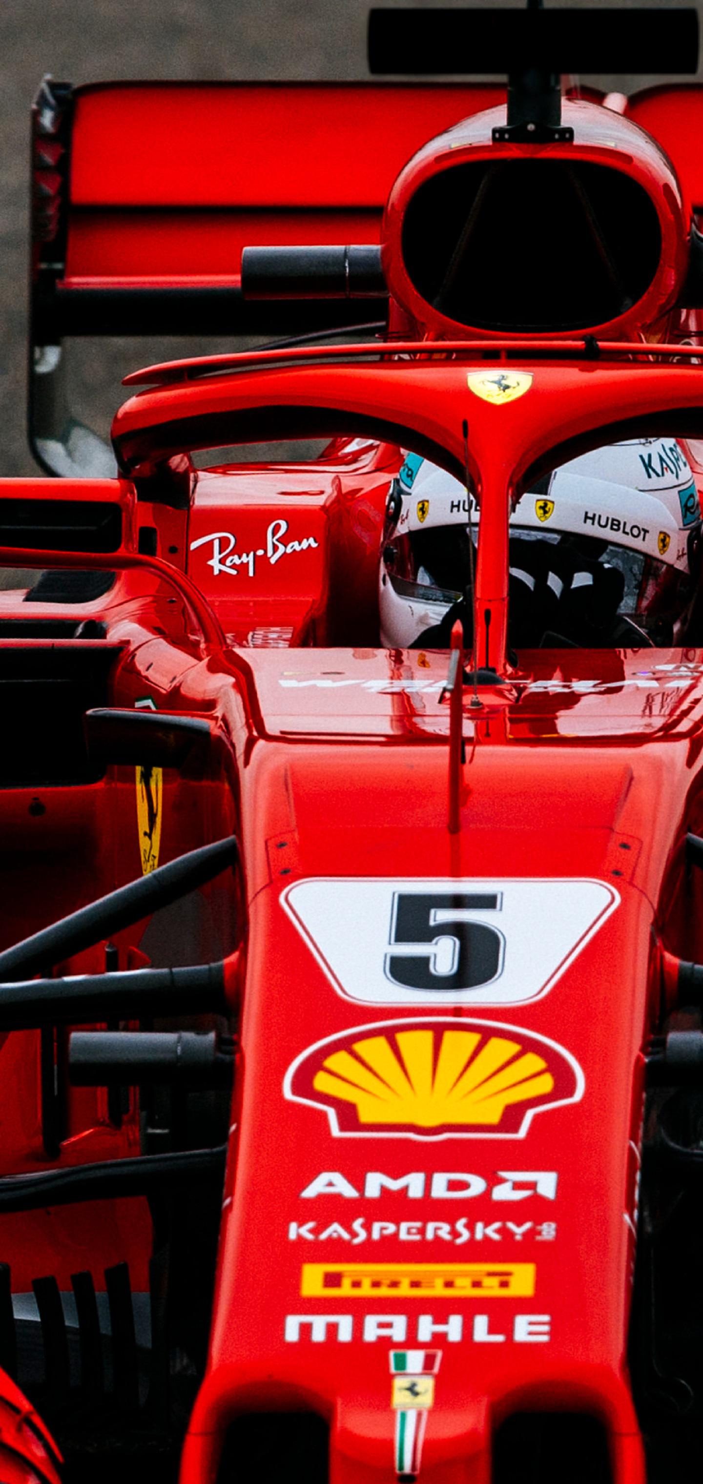 Sebastian Vettel F1 By Redlion009 Galaxy S10 Hole Punch Wallpaper