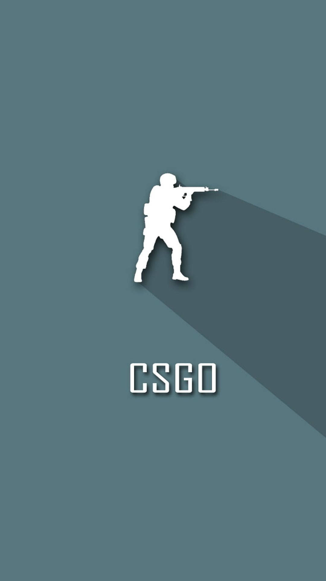 Download Striking Blue Minimalist CS: GO iPhone Wallpaper