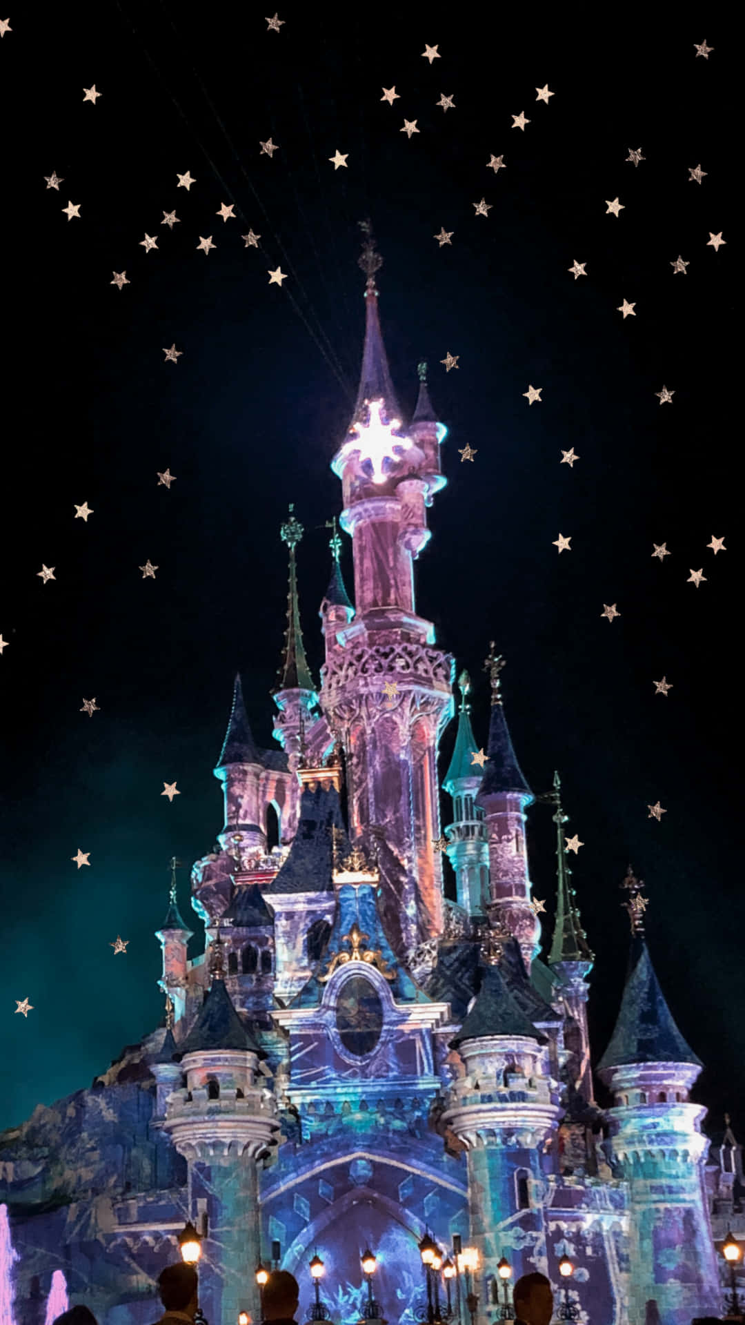 Download Disney World Stars Night View iPhone Wallpaper