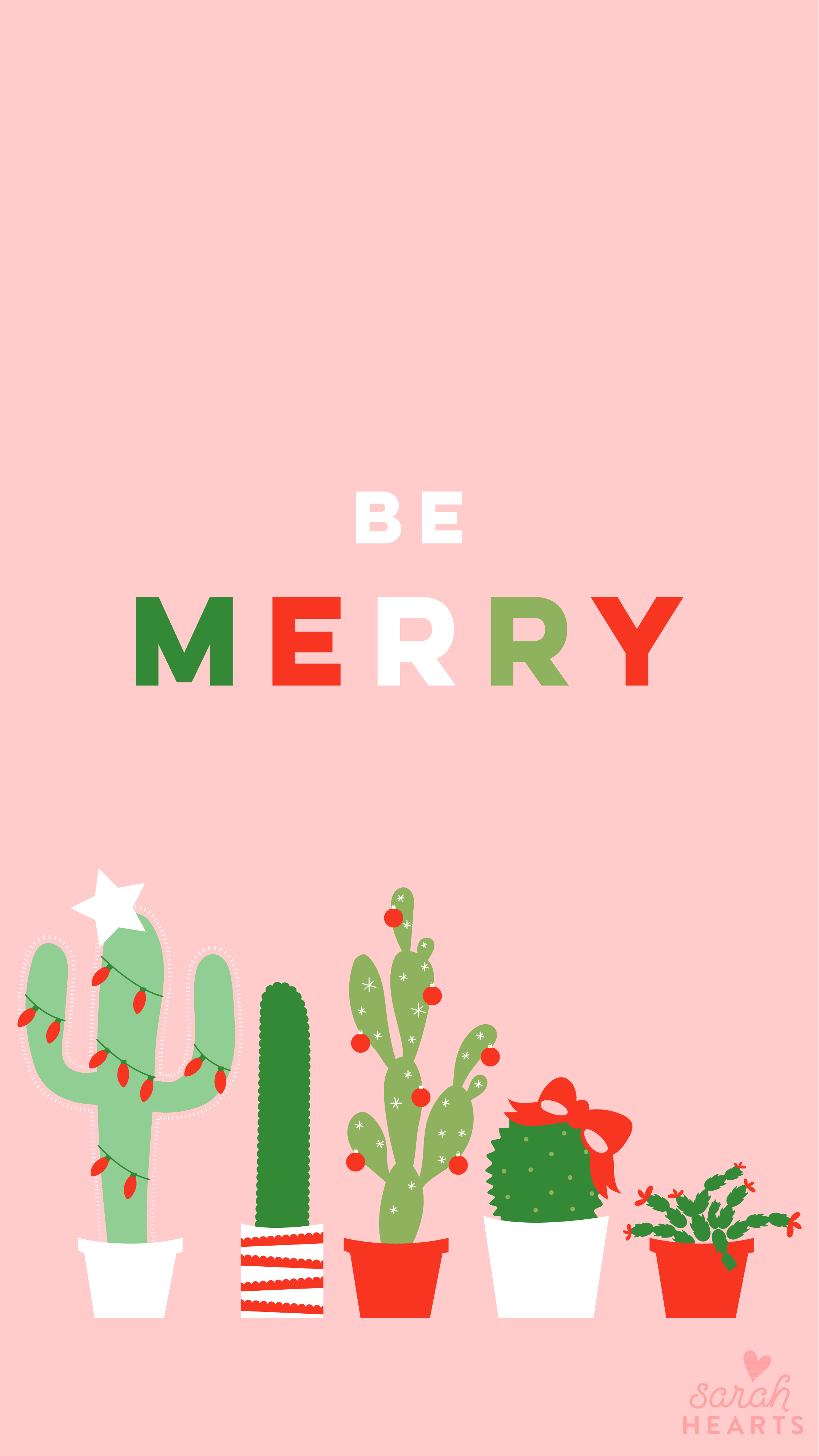 Christmas Cactus Calendar Wallpaper