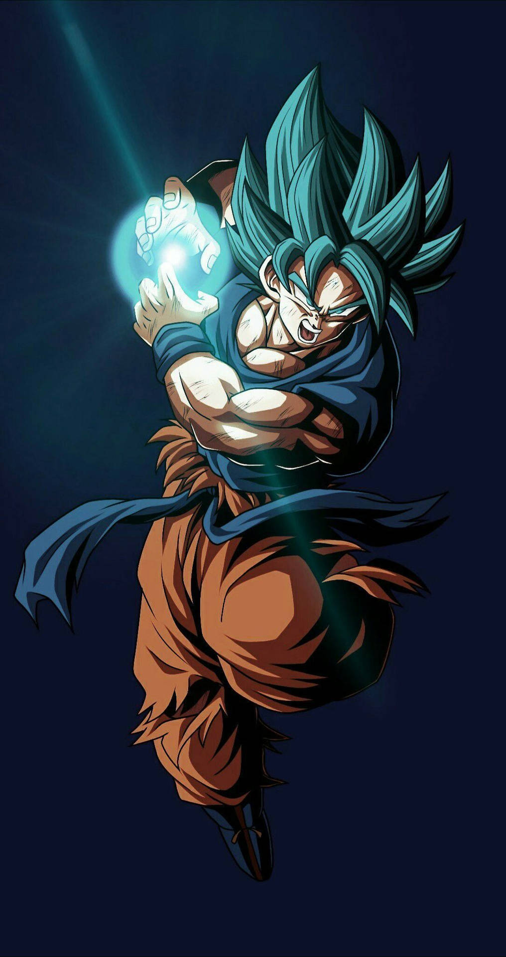 Download Powerful Kamehameha Super Saiyan Son Goku iPhone Wallpaper