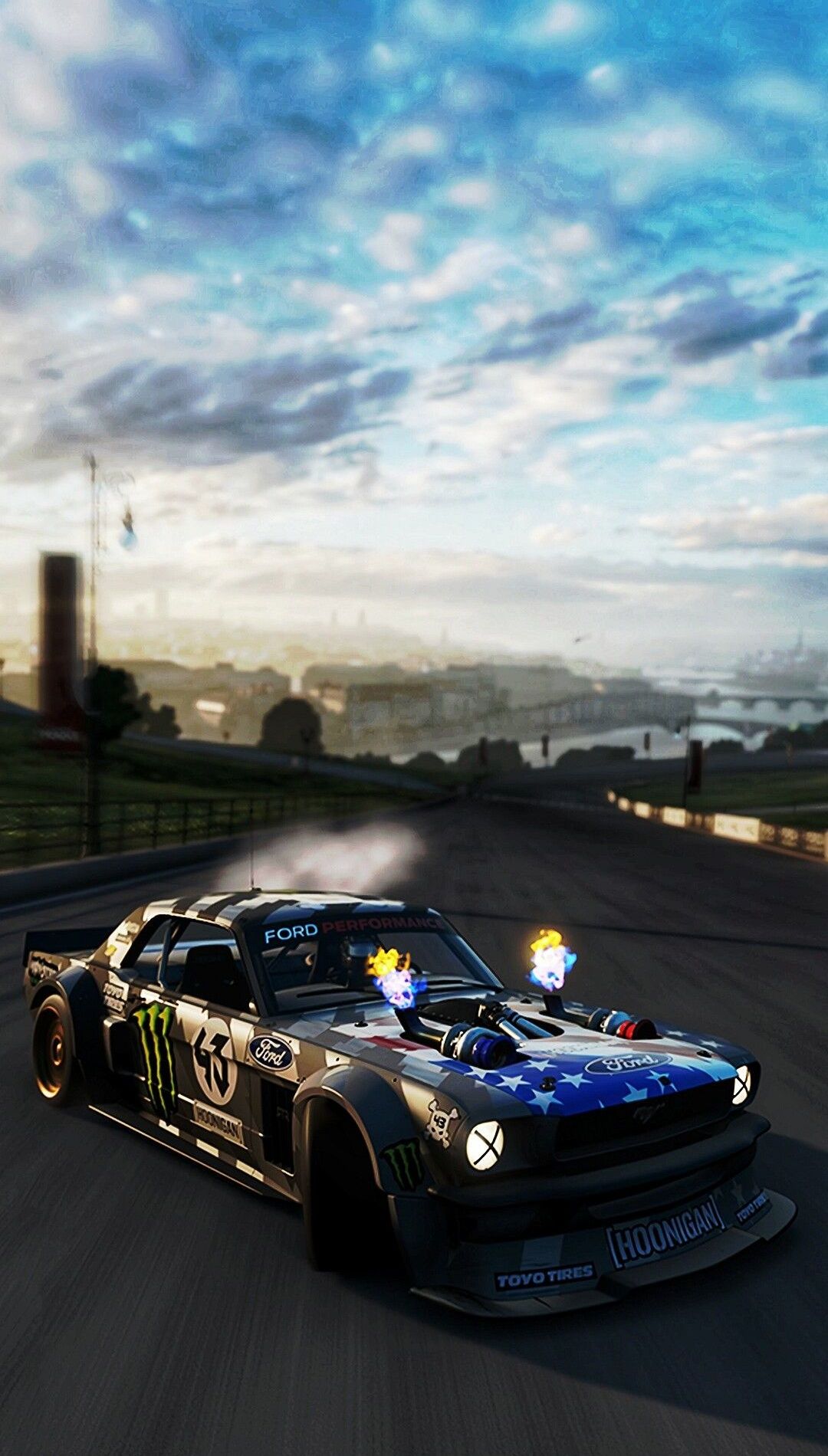 Download Stunning Beast on Track - Hoonigan Ford Mustang DriftingAction  Wallpaper | Wallpapers.com