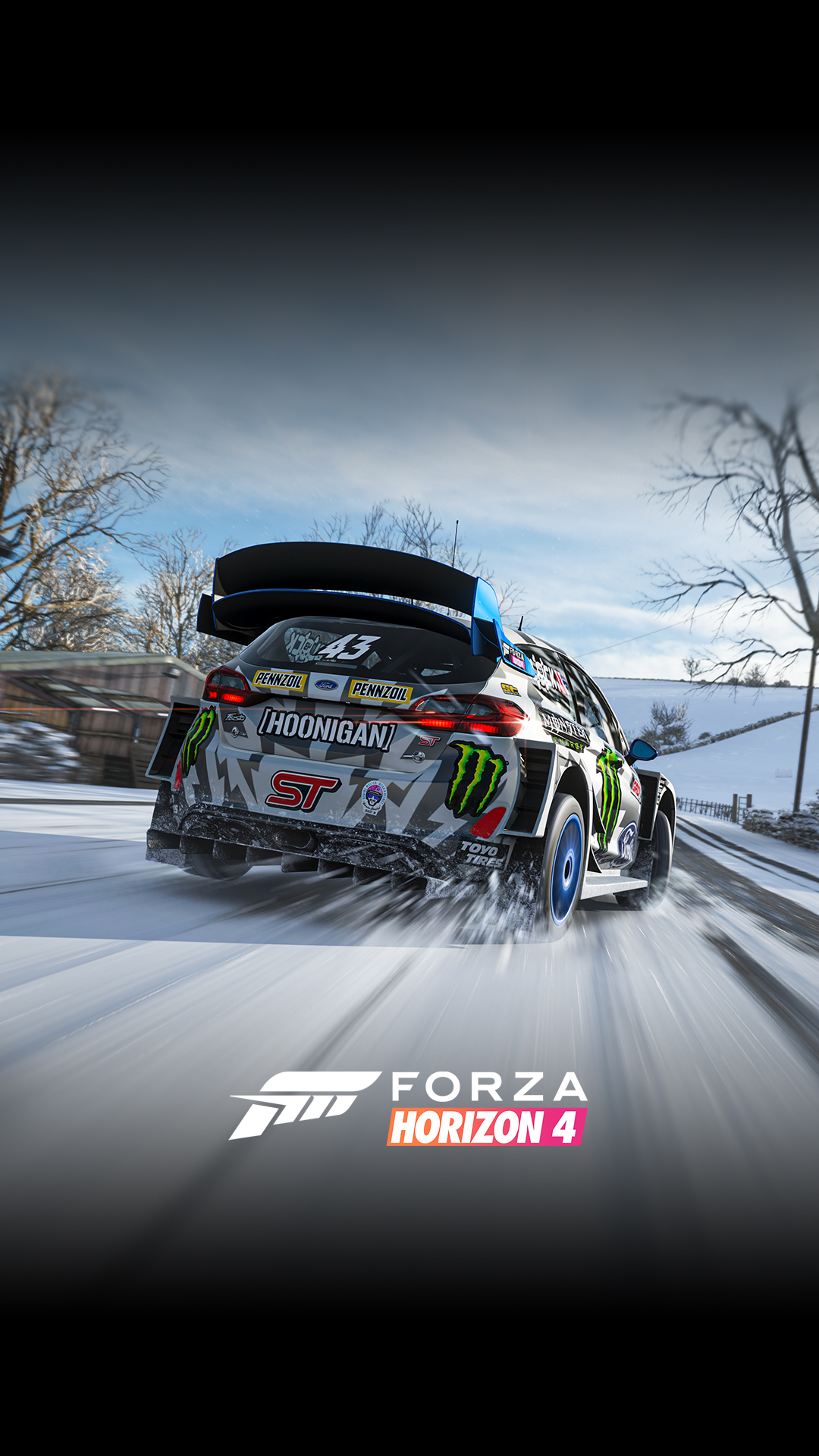 Forza Horizon Wallpaper Wednesday features the Hoonigan Ford Fiesta and the Mercedes AMG GT. Grab them at the Festival, then grab these wallpaper to share the love