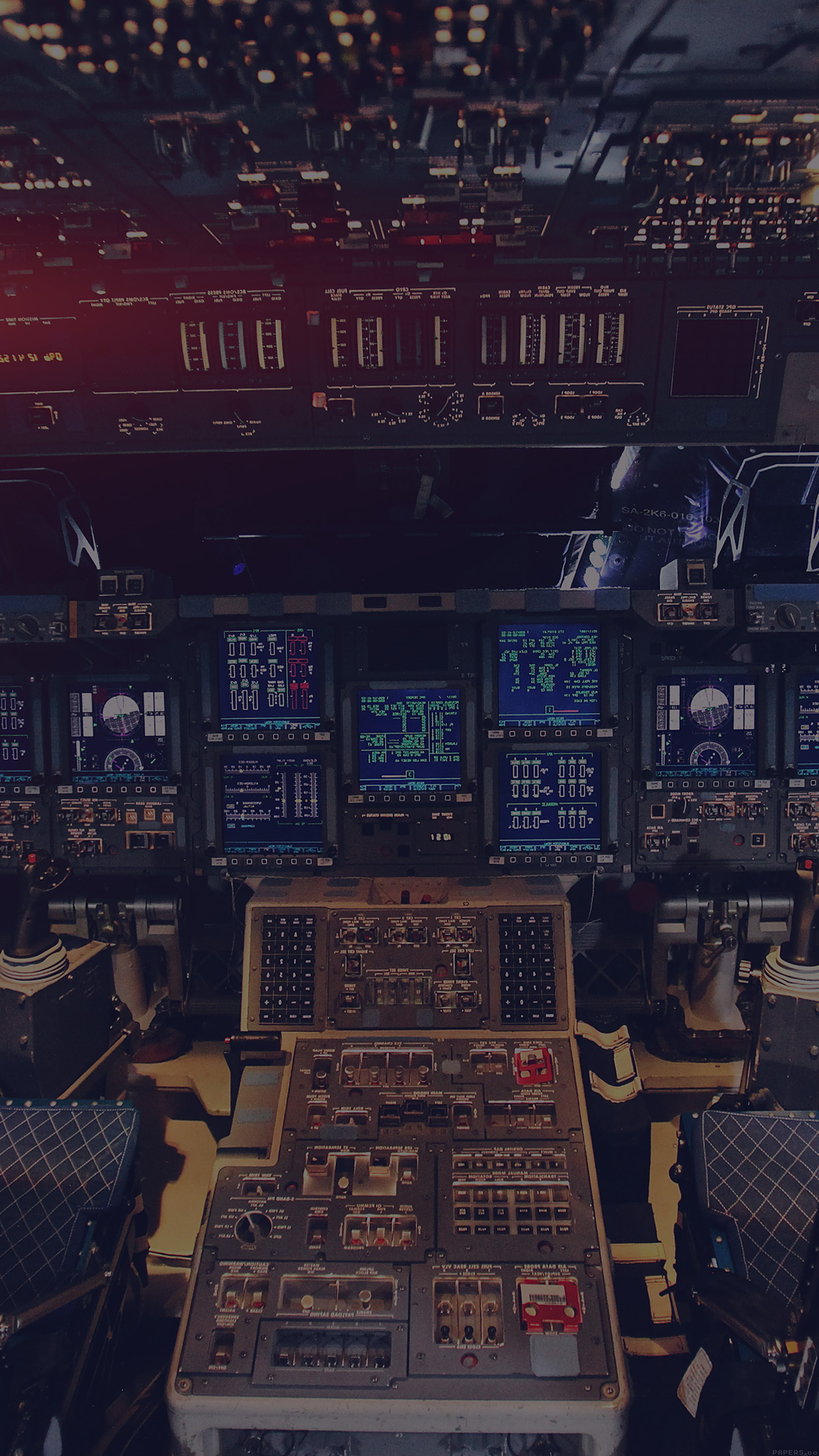 Inside Space Ship Travel Star Blue Wallpaper