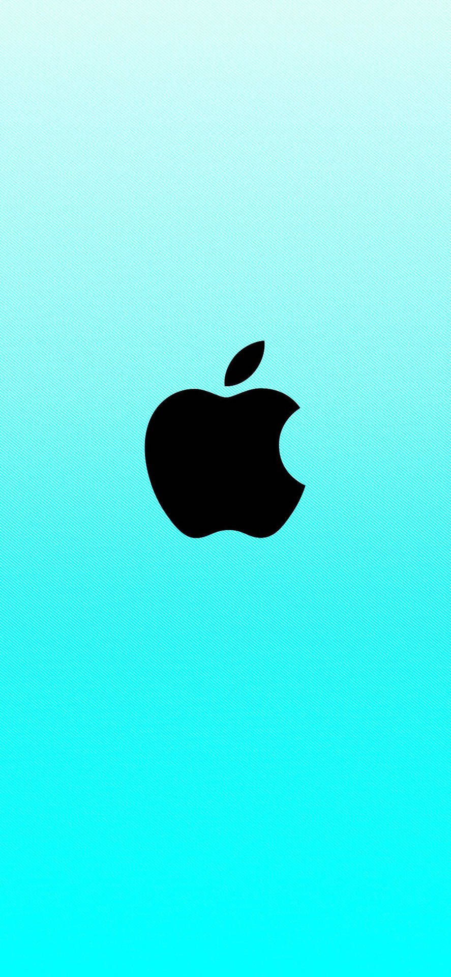 Download Cyan Blue Apple Logo Wallpaper