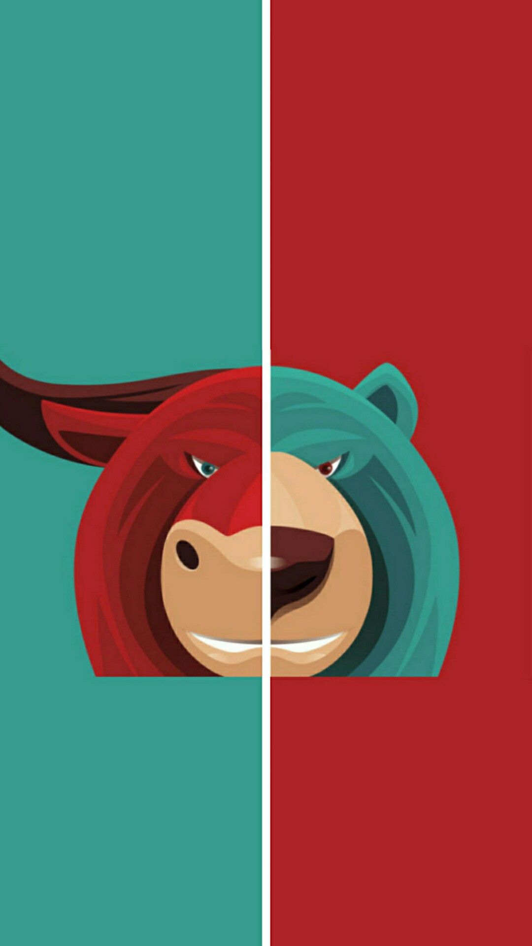 Bulls bears. Stock market. Stock market wallpaper creative, Bear vs bull, Cute emoji wallpaper