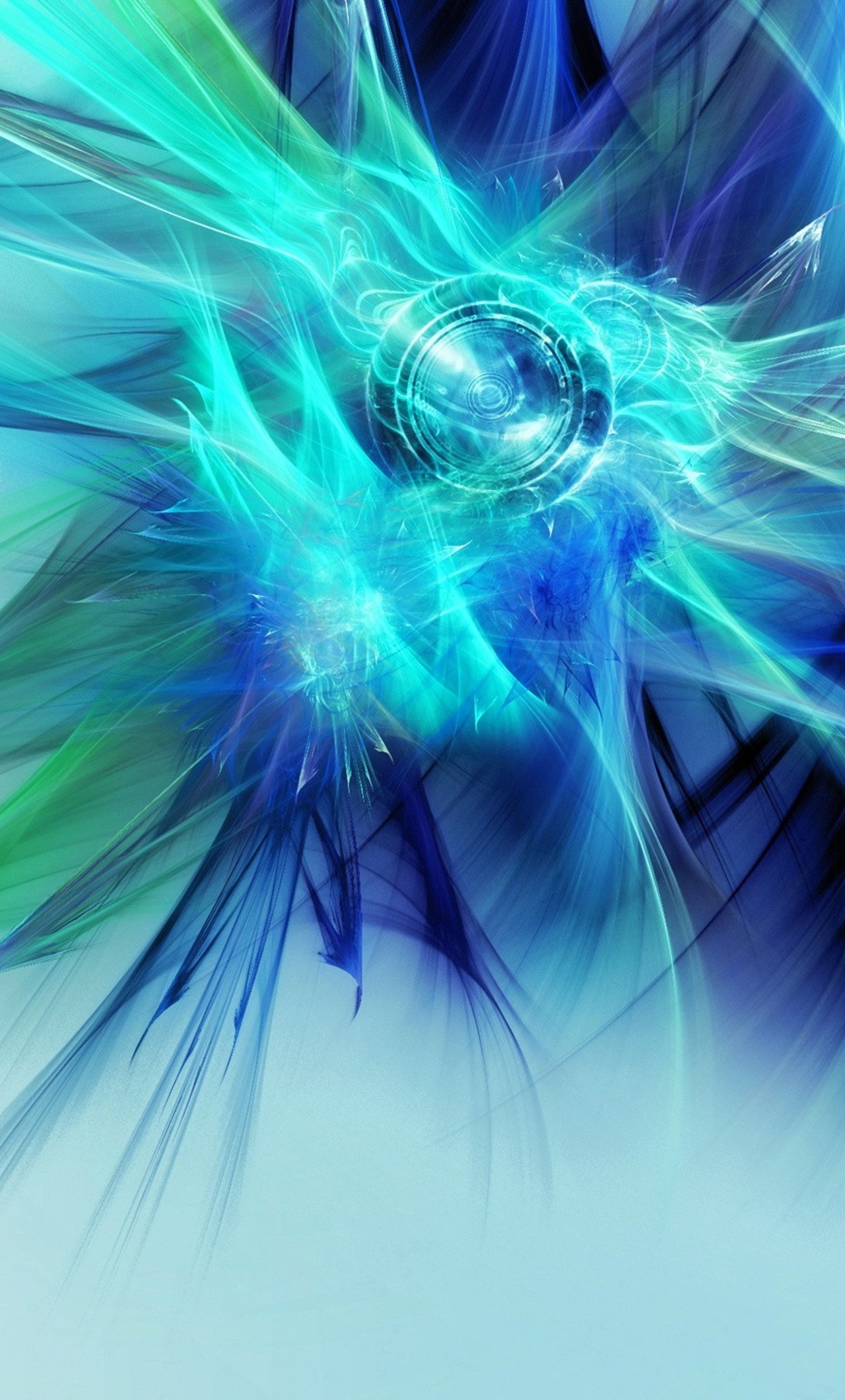 Digital Art Lens Circle Cyan iPhone HD 4k Wallpaper, Image, Background, Photo and Picture