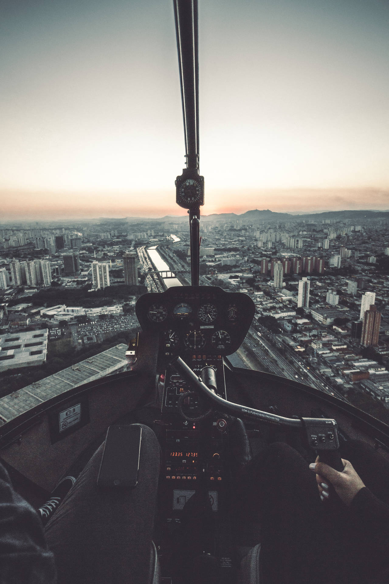 Download Inside Helicopter Cockpit View Wallpaper