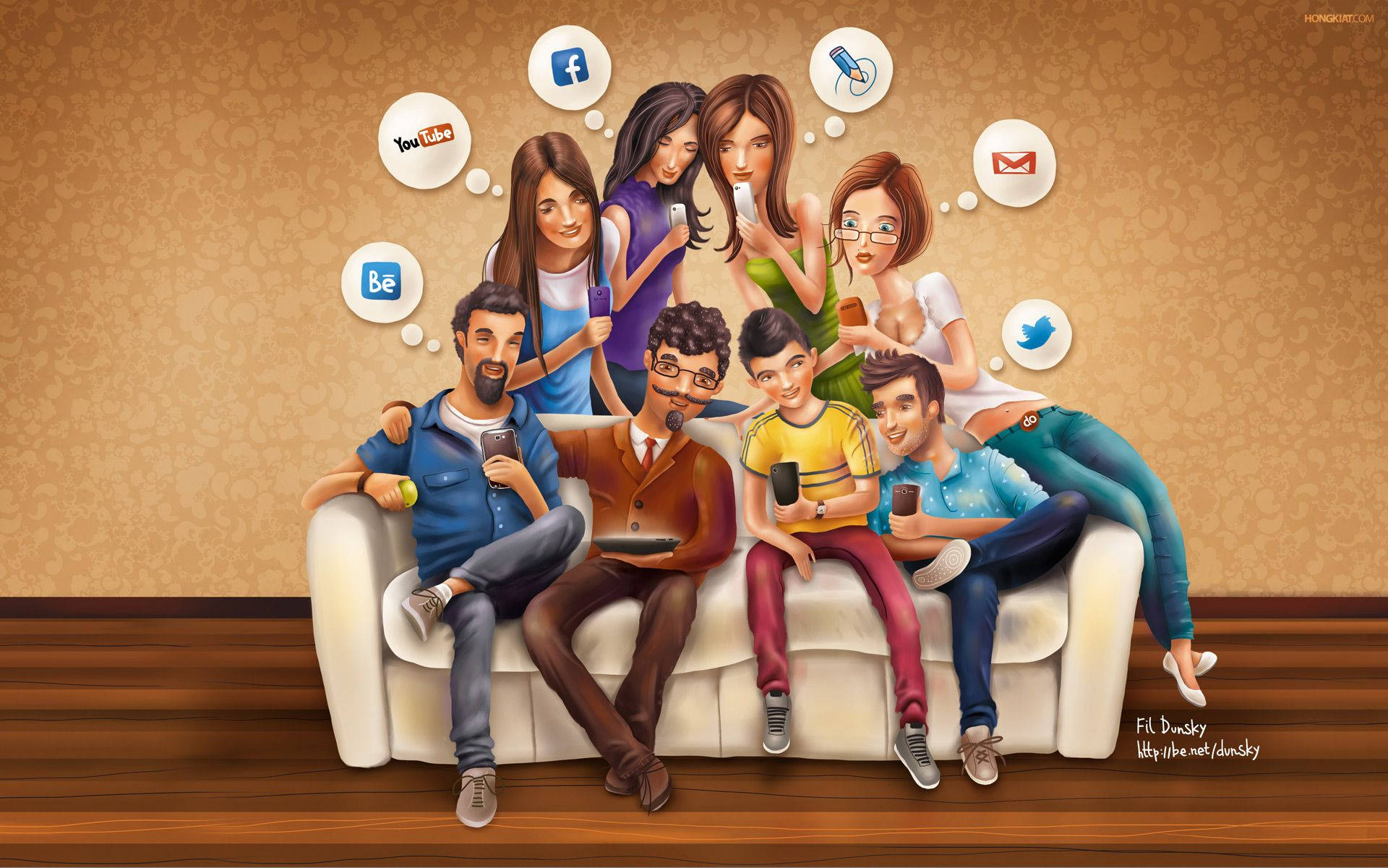 Download Social Network Influence To Family Wallpaper