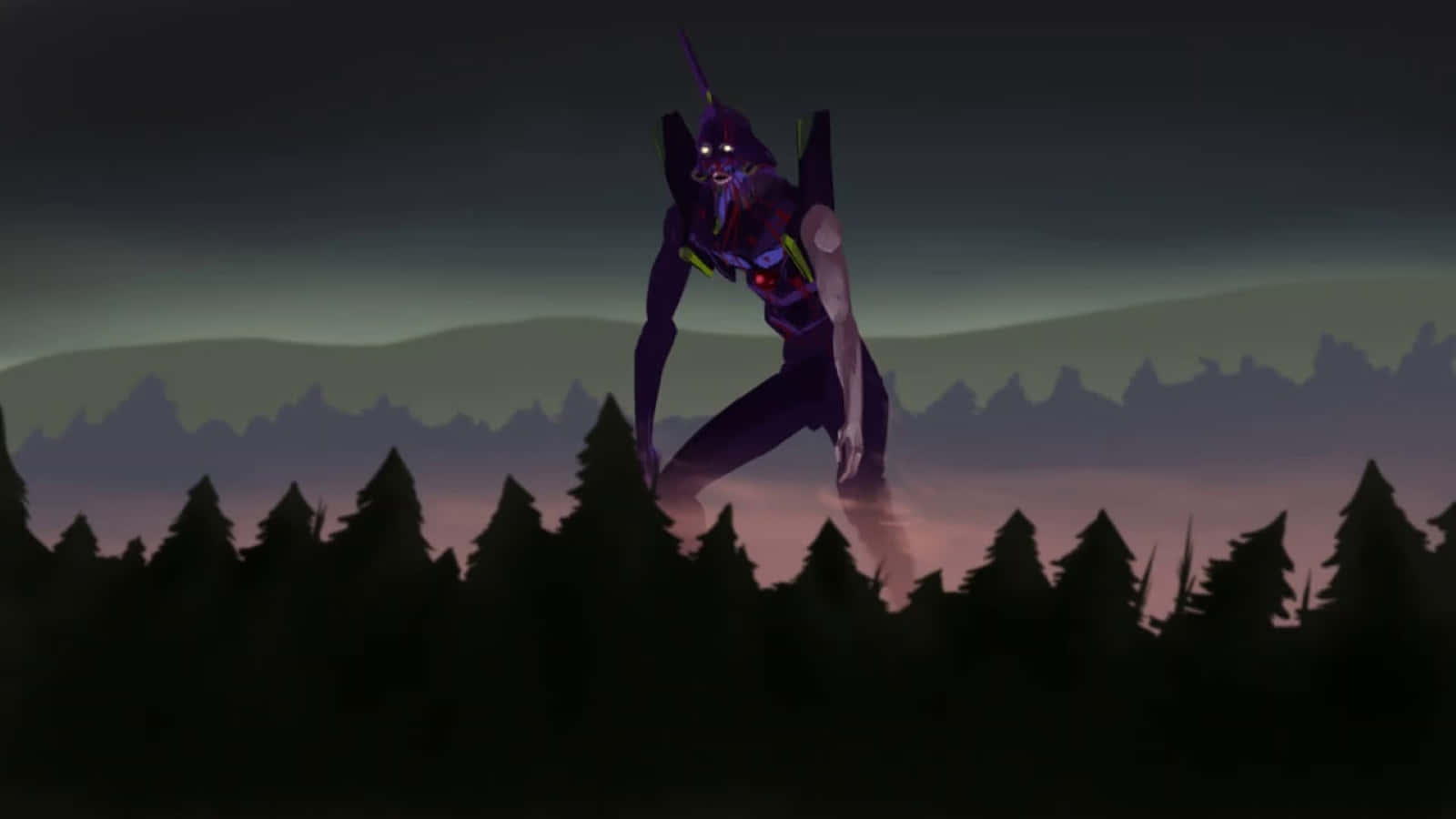 Download Eva 03 In Action Powerful Battle Machine Wallpaper