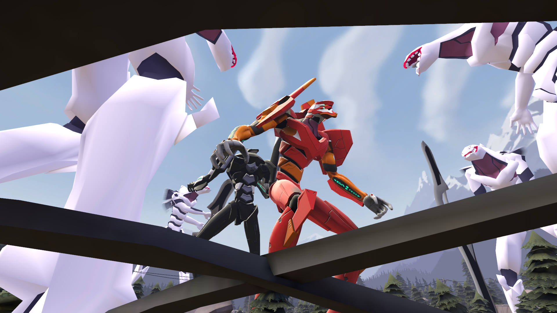 Sometimes i wonder how EOE would have played out if Unit 03 hadn't been Possessed by an Angle, and Toji would have become a EVA pilot. (threw this together in SFM)