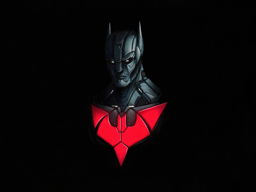 Wallpaper batman beyond, animated show, dark, minimal desktop wallpaper, HD image, picture, background, ab5d9a