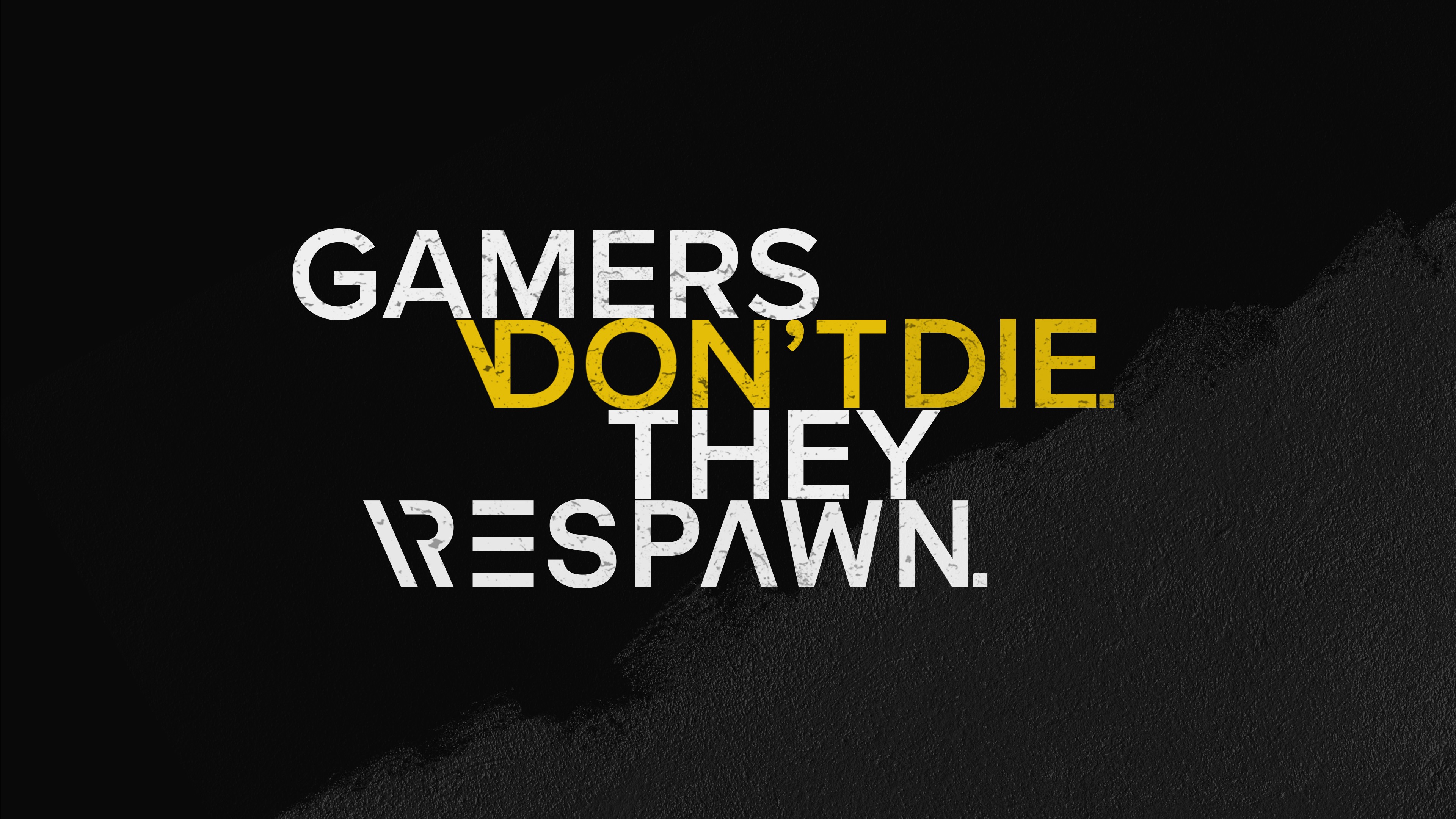 Wallpaper, gamers, Respawn Entertainment, text, black background 3840x2160