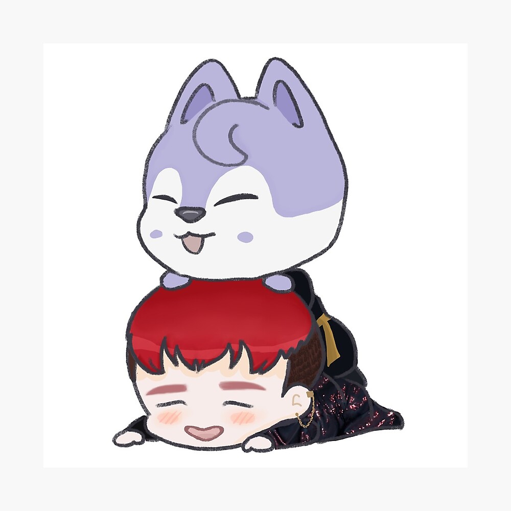 Bang Chan Wolf skzoo Art Print