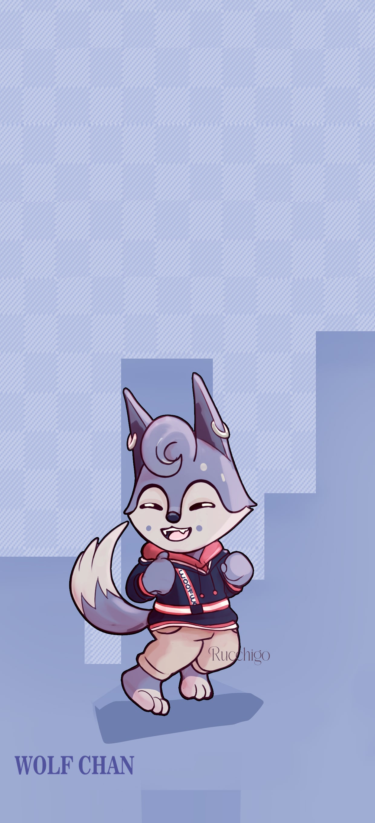 wolf chan's fanart for me! I do in a format for mobile screen if you want to dowload and use it as you like! It's a free gift. I want to do