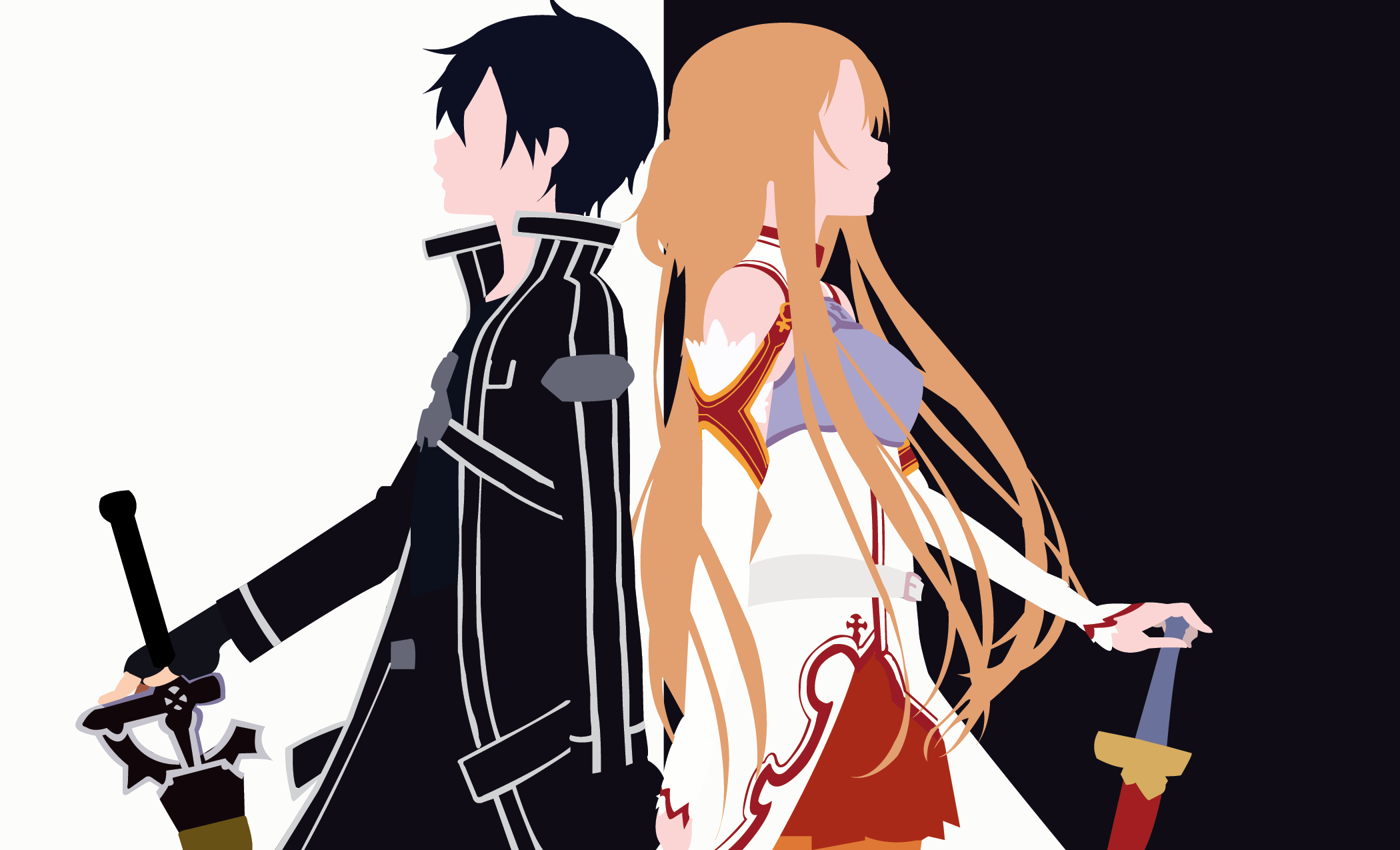 Sword Art Online, anime, sword, minimalism, simple background