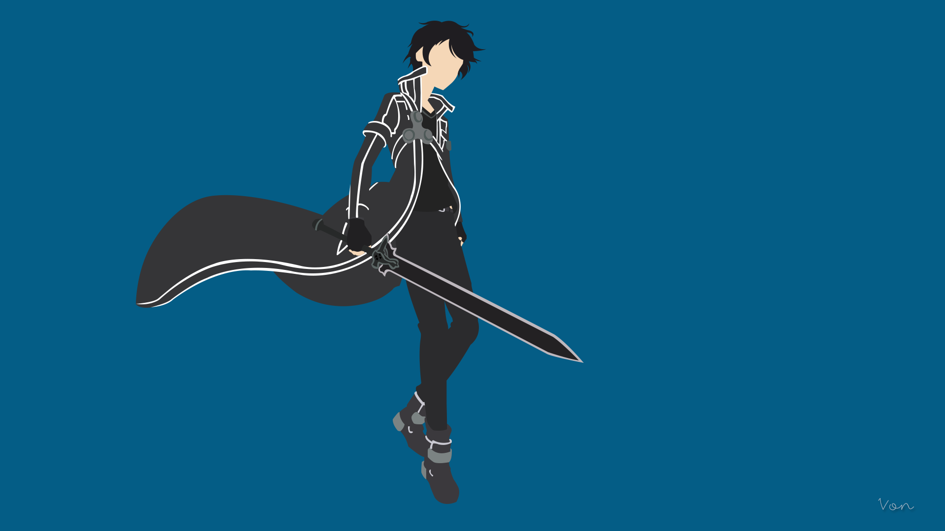 Sword Art Online, anime, sword, minimalism, simple background