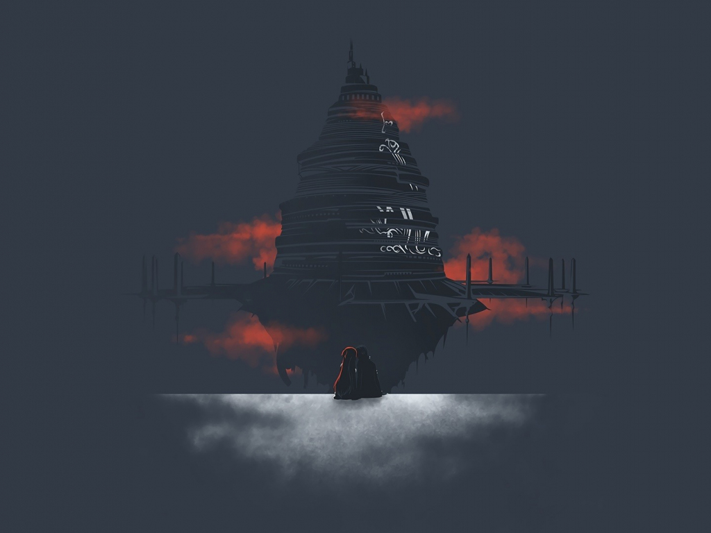 Wallpaper minimal, sword art online, couple, anime desktop wallpaper, HD image, picture, background, 126e53