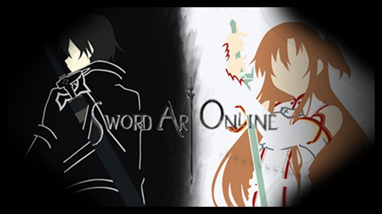 Sword Art Online, anime, sword, minimalism, simple background