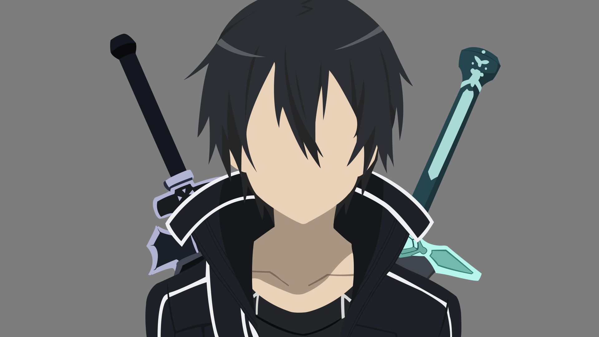 HD desktop wallpaper: Anime, Sword Art Online, Minimalist, Kirito (Sword Art Online), Kazuto Kirigaya download free picture