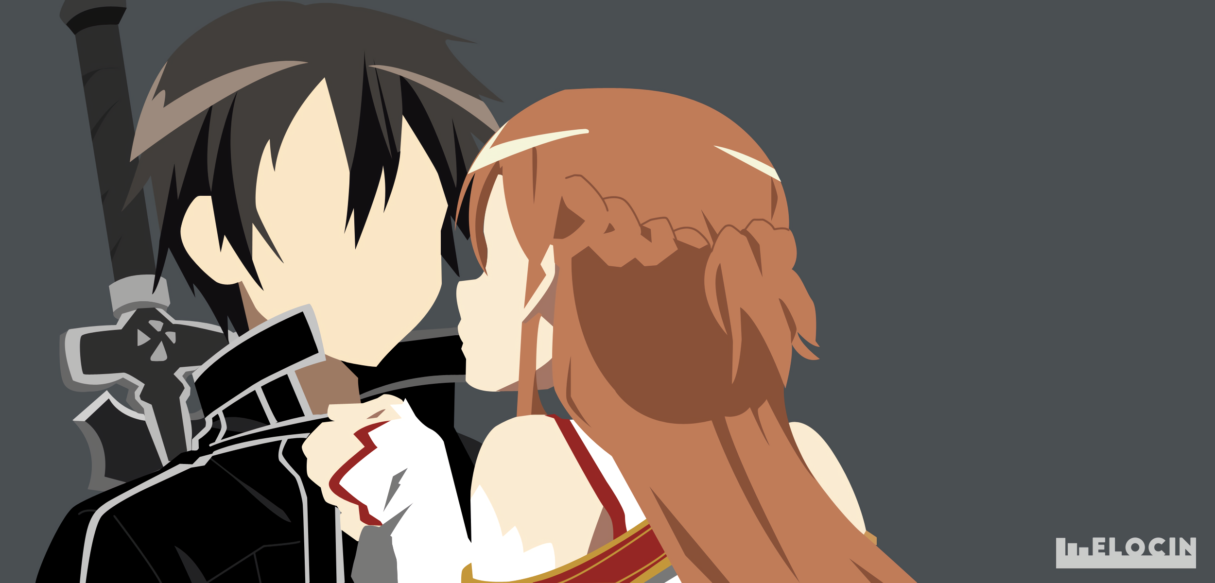 Sword Art Online, anime, sword, minimalism, simple background