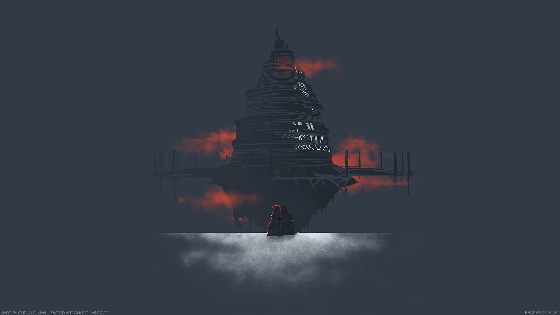 X 上的brokenTONE：「Aincrad, new Sword Art Online wallpaper by Chris Lejman 」