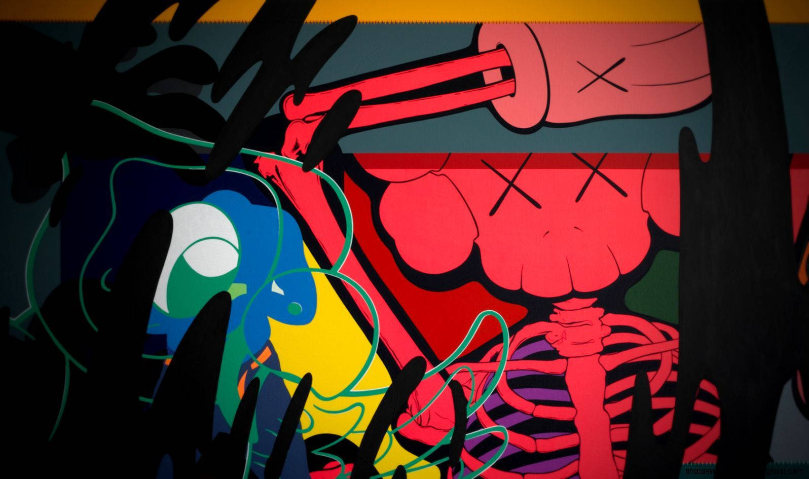 Download Skeleton Kaws 4k Wallpaper