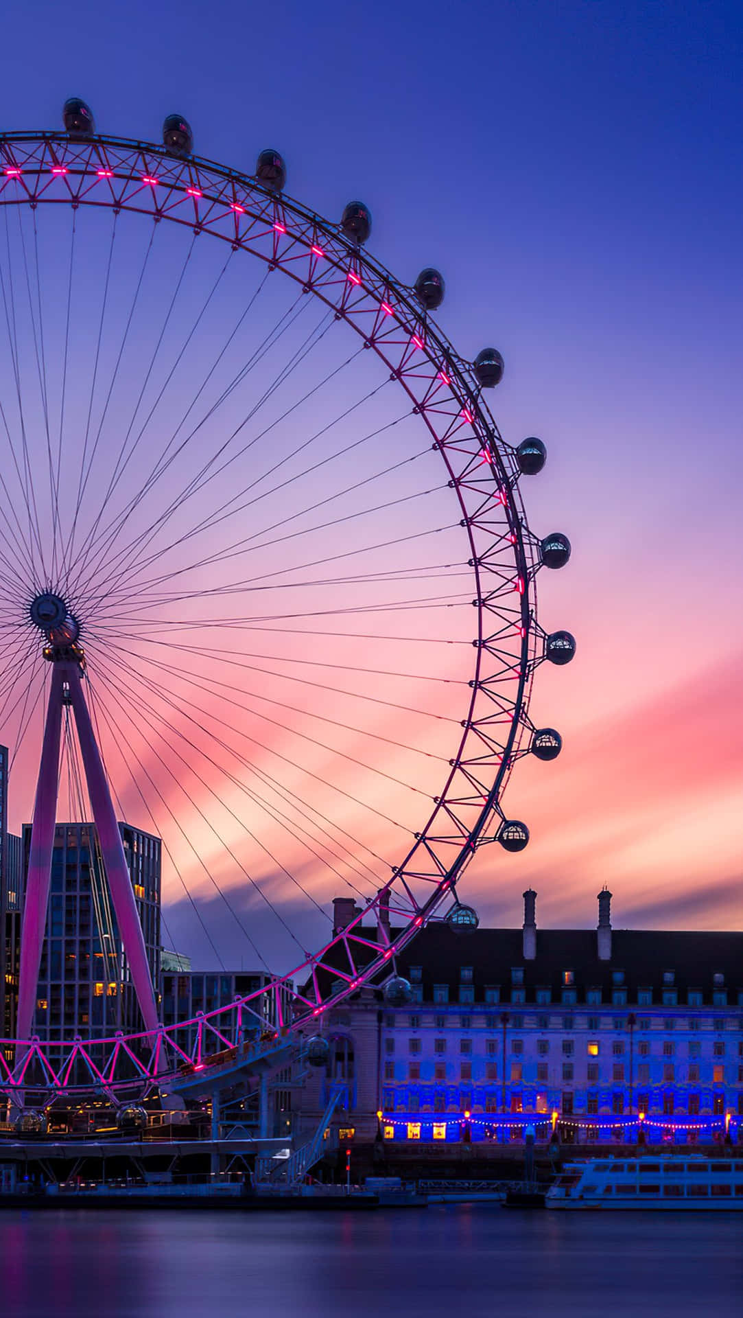Download London Eye At Sunset Wallpaper
